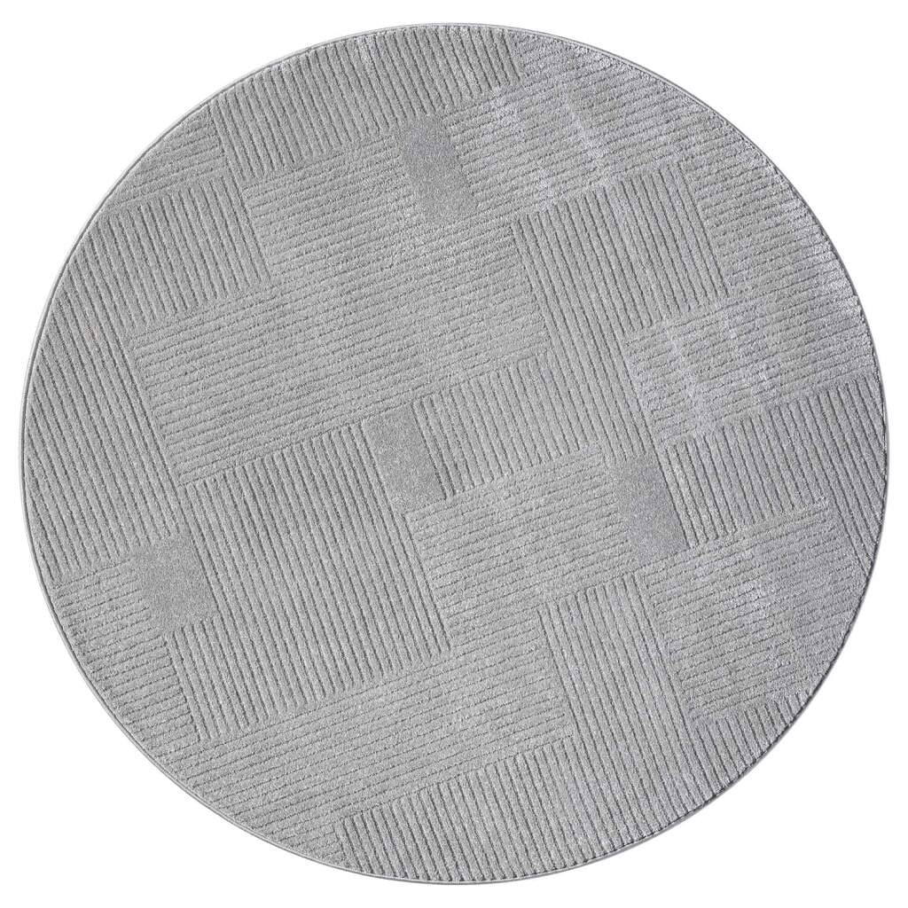 Carpet City Teppich »FLAIR177«, rund, 11 mm Höhe, Kurzflor-Teppich, Skandi-Stil, Wohnzimmer