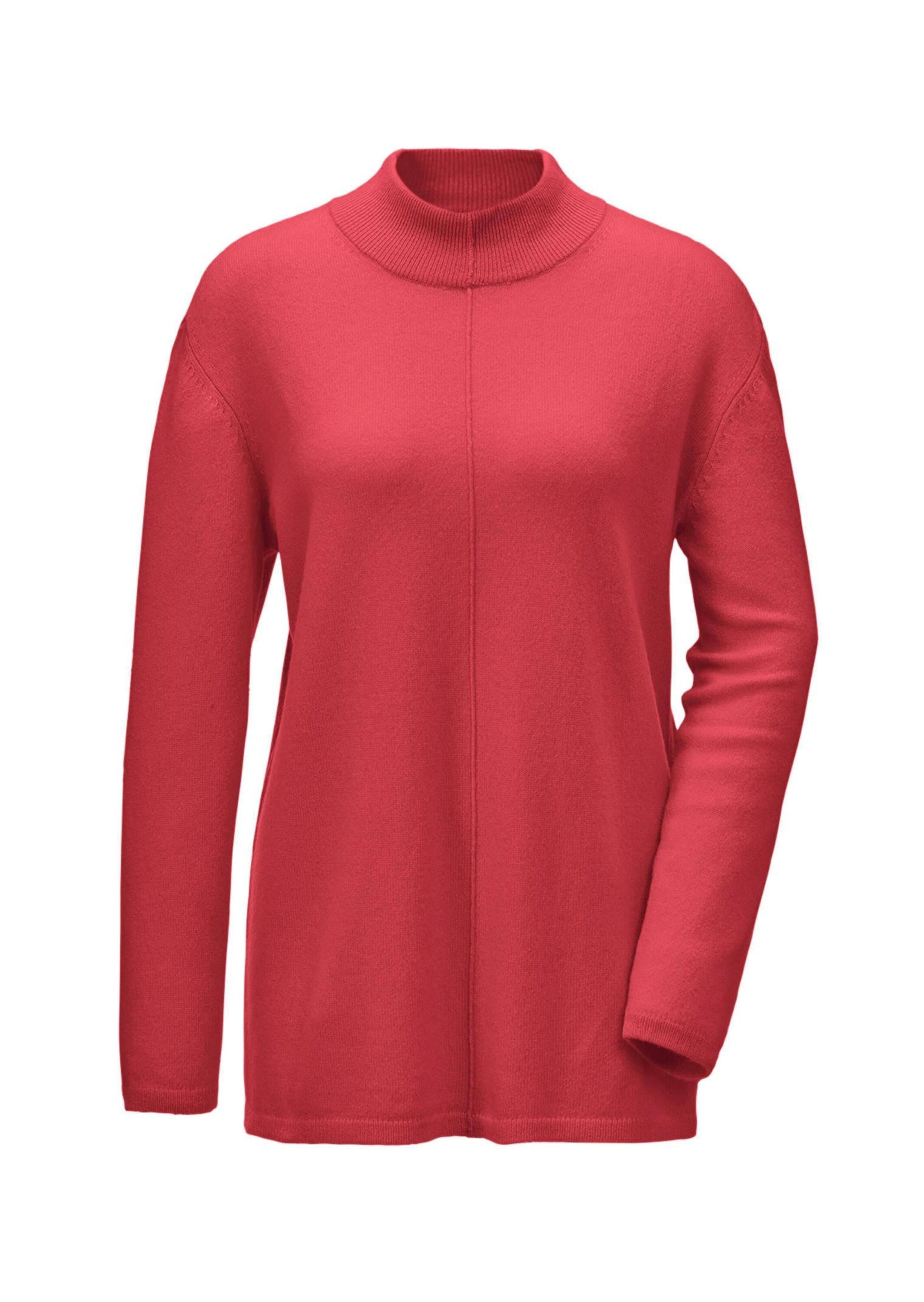 GOLDNER Strickpullover "Kurzgröße Kuschelweicher Kaschmirpullover mit Kragen" Dekorative Naht im Vorderteil