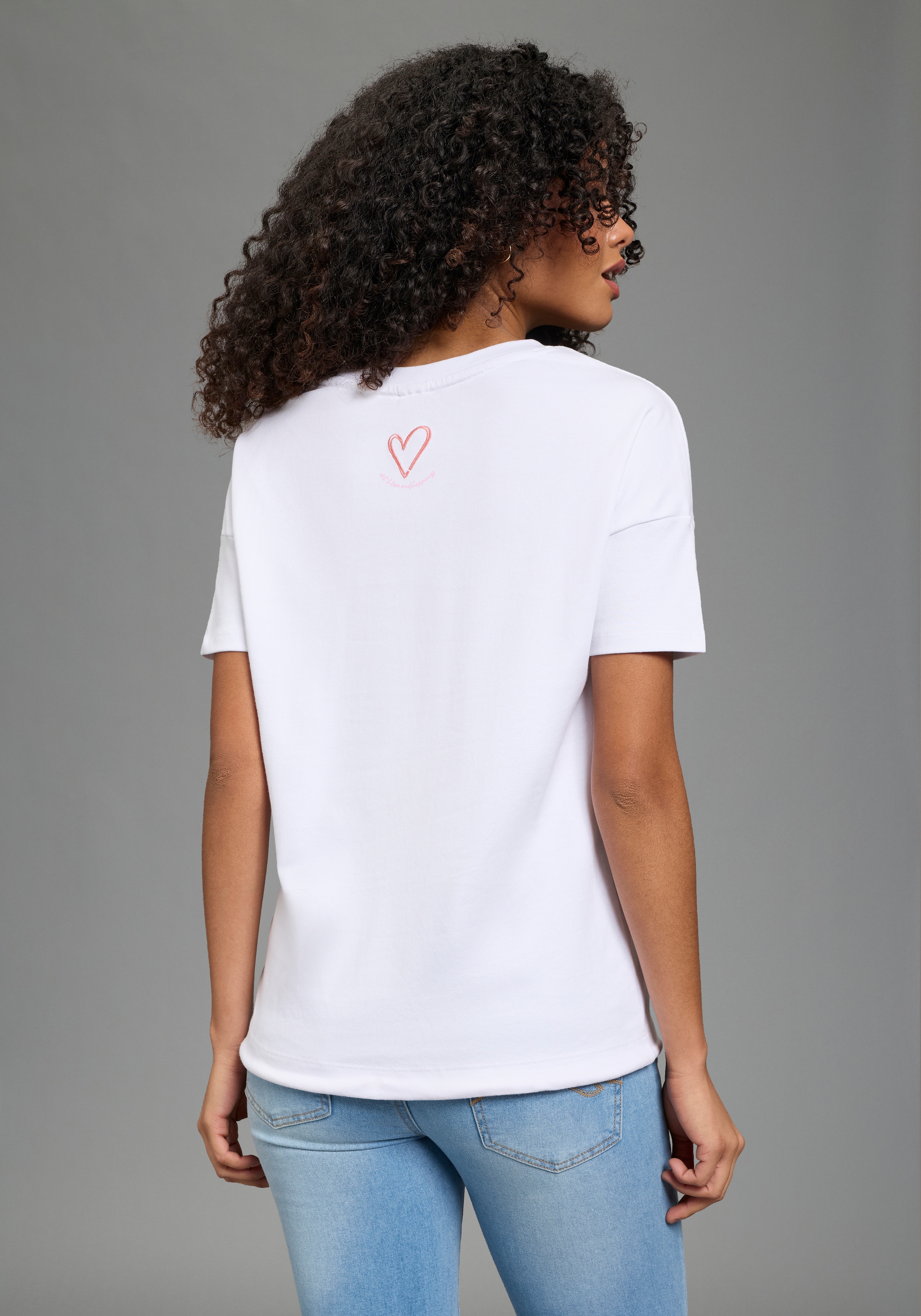 KangaROOS Sweatshirt , Casual Sweatshirt, mit Rundhalsausschnitt, figurumspielende Passform
