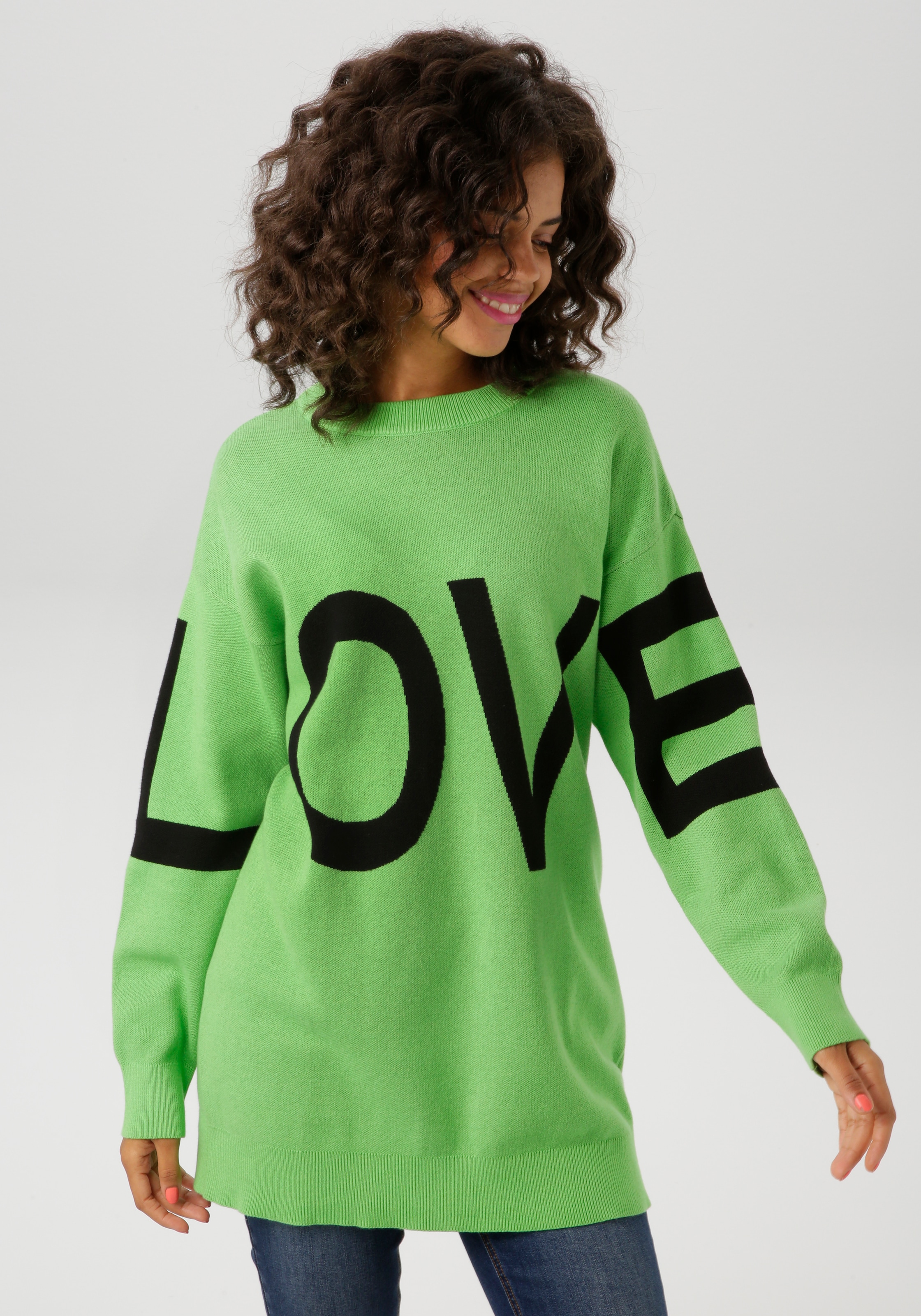 Strickpullover, mit eingestricktem LOVE-Schriftzug - NEUE KOLLEKTION