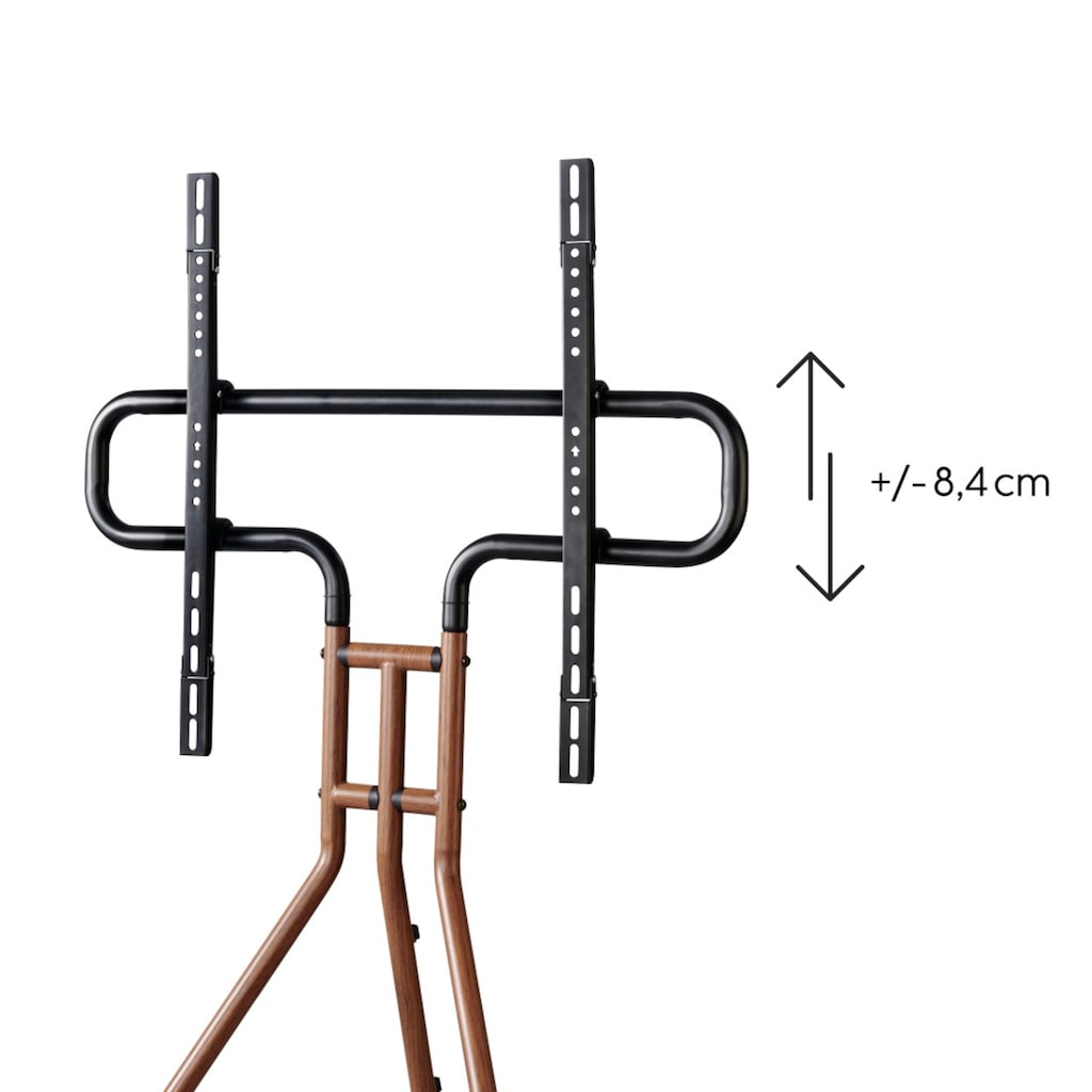 Hama TV-Ständer »TV-Stand, 191 cm, 75 Zoll, höhenverstellbar, Holzoptik Walnuss, 40 Kg«, bis 191 cm Zoll