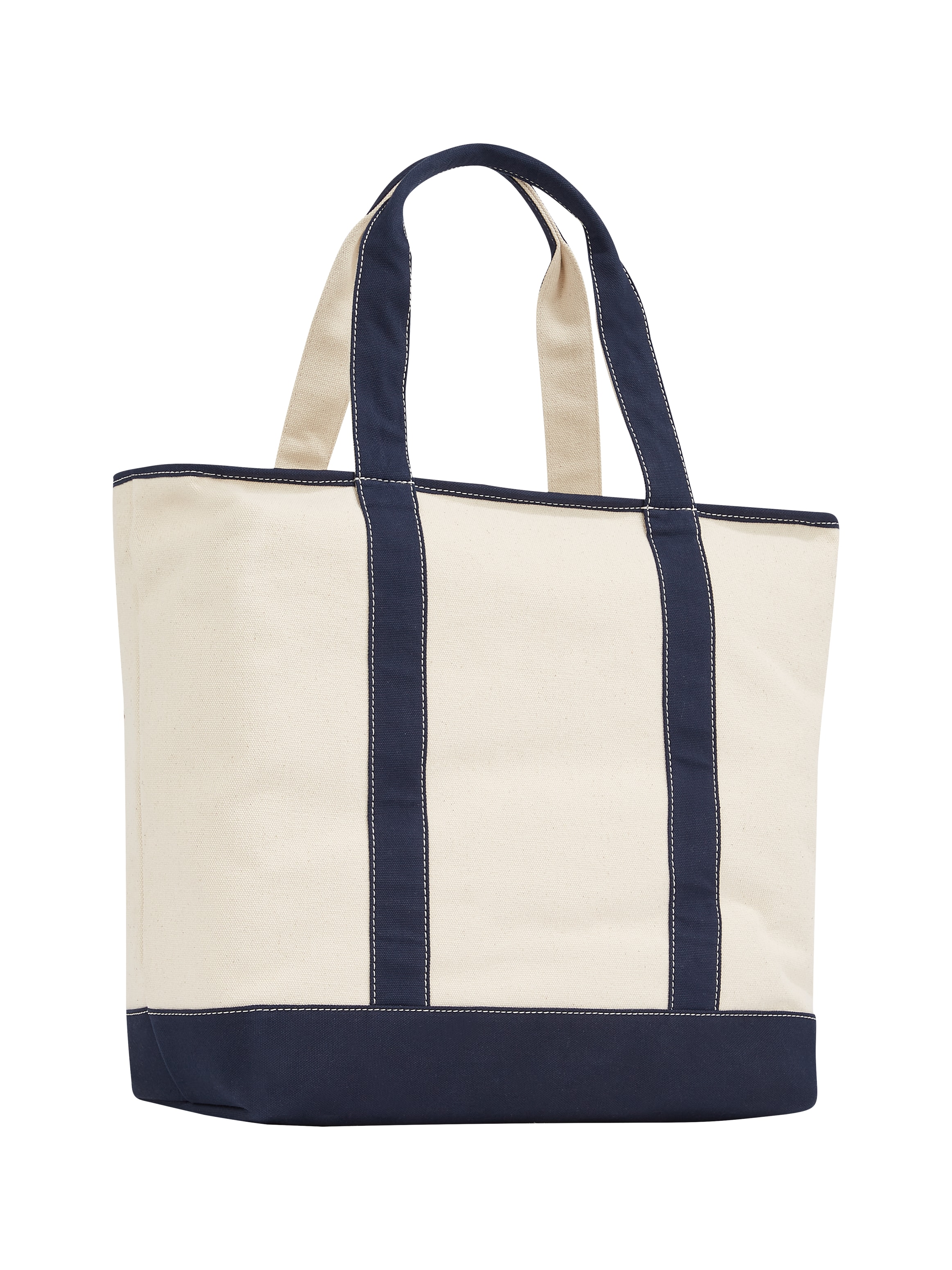 Tommy Hilfiger Tragetasche »TH SUMMER CANVAS TOTE«, Damen Henkeltasche, Beuteltasche, Strandtasche mit Kontrastbesatz