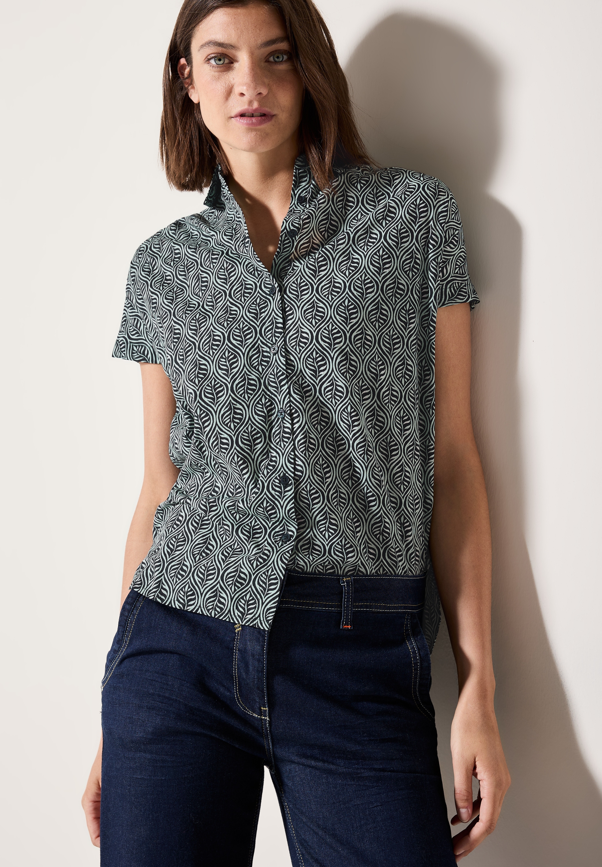 Cecil Hemdbluse aus reiner Baumwolle