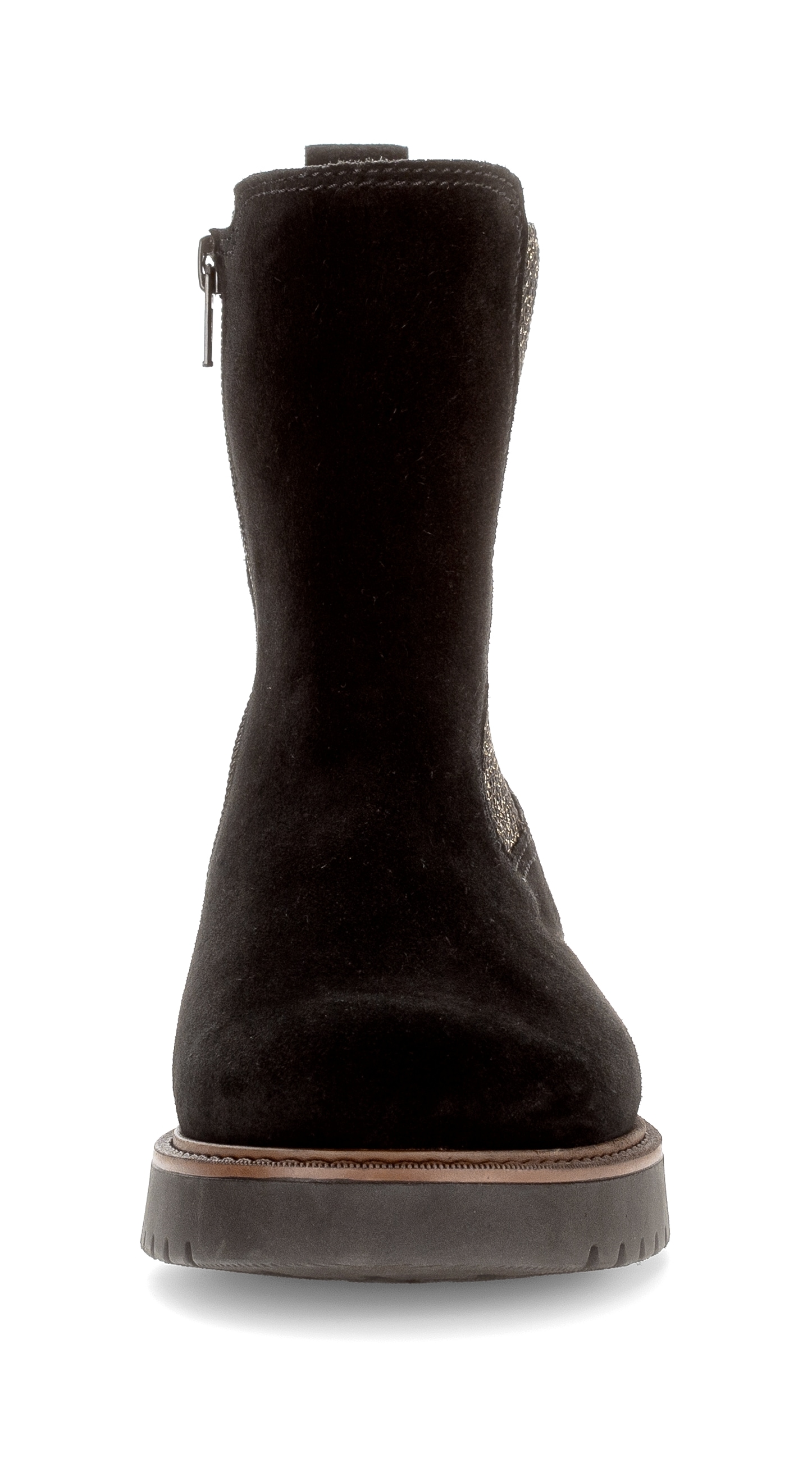 Gabor Chelseaboots »KOS«, Blockabsatz, Stiefelette mit meliertem Stretcheinsatz, in Extraweite K