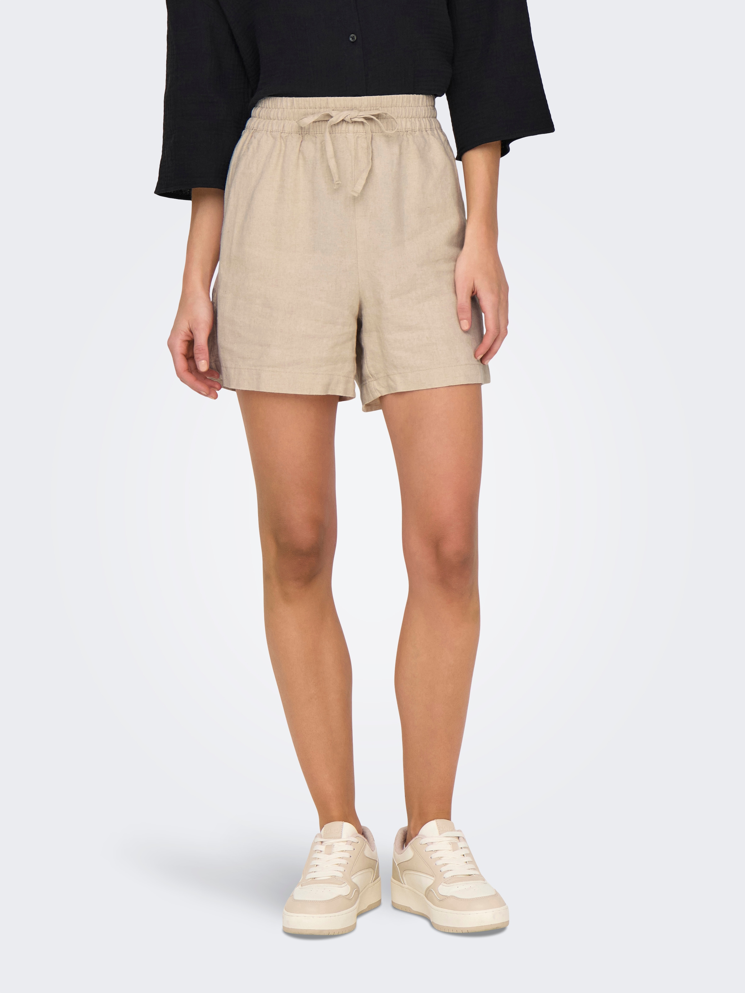 JDY Shorts "JDYSAY HW LINEN STRING SHORTS WVN DIA" günstig online kaufen