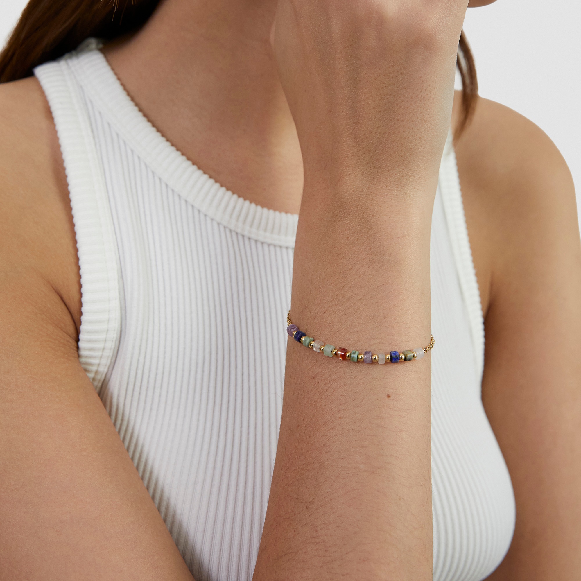 s.Oliver Armband »Colorful Beads« mit Glasperle