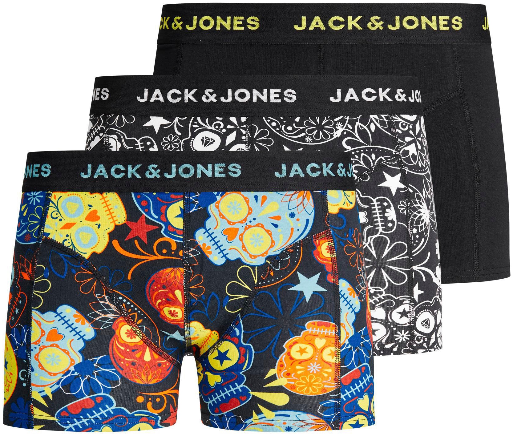 Jack & Jones Junior Trunk »JACSUGAR SKULL TRUNKS 3 PACK NOOS JNR«, (Packung, 3 St.)