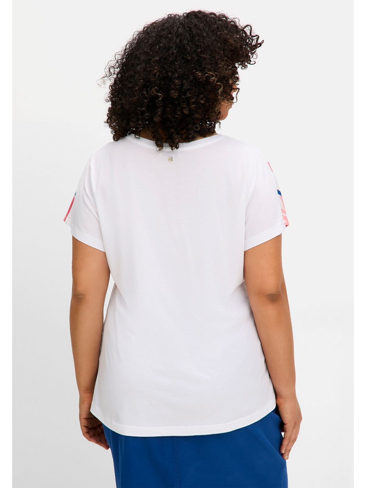 Sheego T-Shirt "Große Größen", mit weitem Rundhals und großem Blütenprint günstig online kaufen