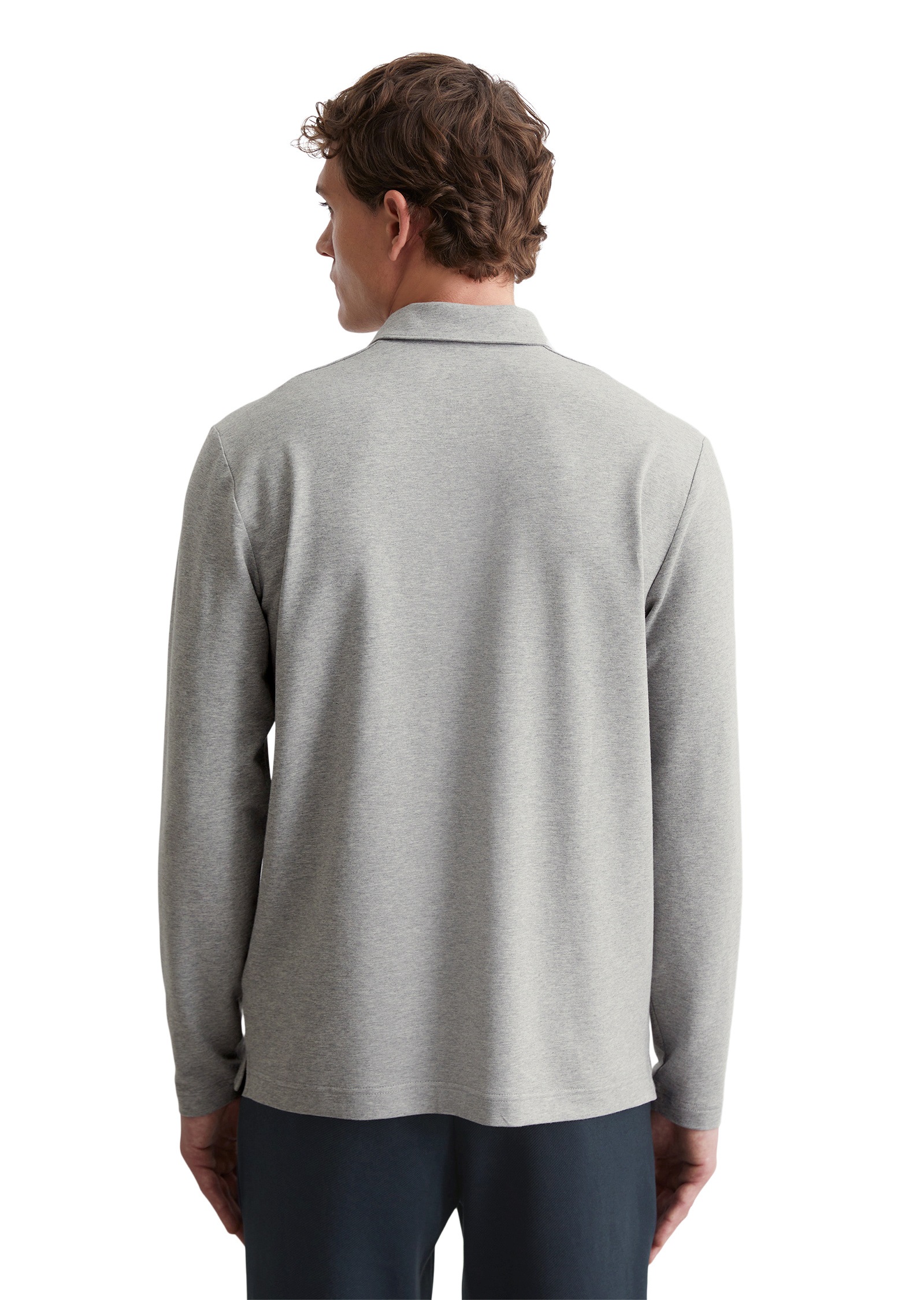 Marc O'Polo Langarm-Poloshirt »aus weichem Bio-Baumwoll-Viskose-Mix«