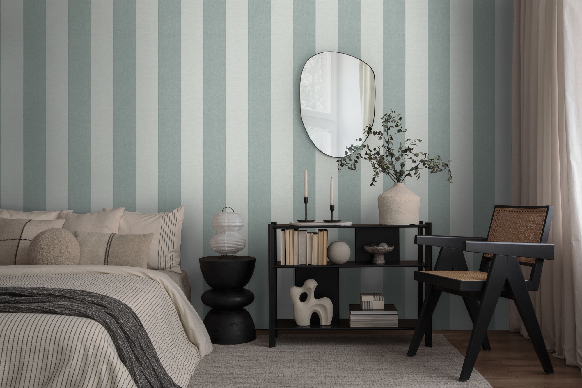 A.S. Création Vliestapete »Pure Elegance Streifen Tapete Mustertapete Landhaus Landhaus«, matt, Vliestapete gestreift für Schlafzimmer Küche Wohnzimmer Streifen Flur