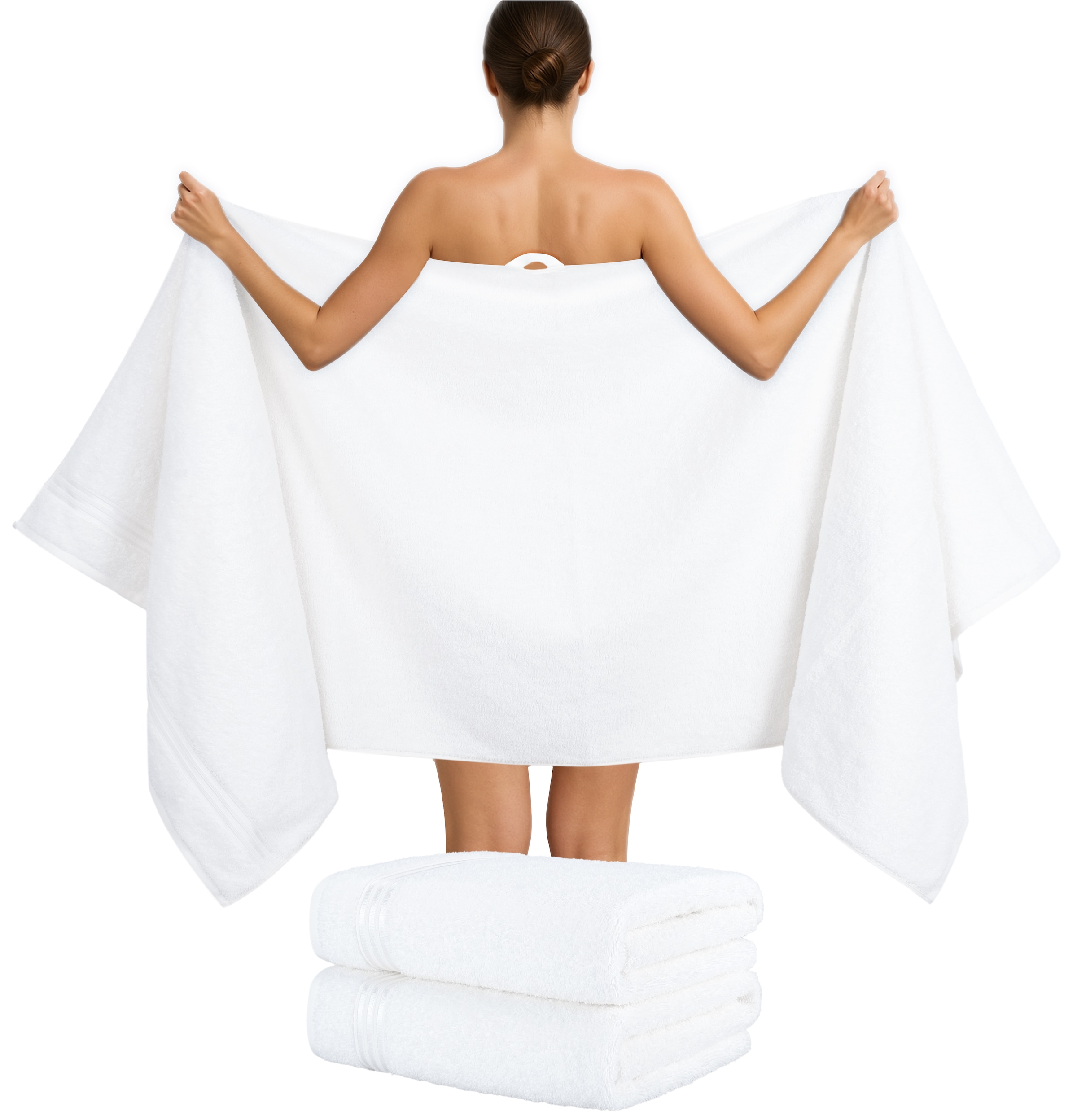 HAMMETEX Saunatuch »Hammetex 2er Set extra große Saunatücher«, (Packung, 2 St., 80x200 Saunatücher), 100% Baumwolle – Weich & Saugfähig – Luxuriöse Große Spa-Badetücher