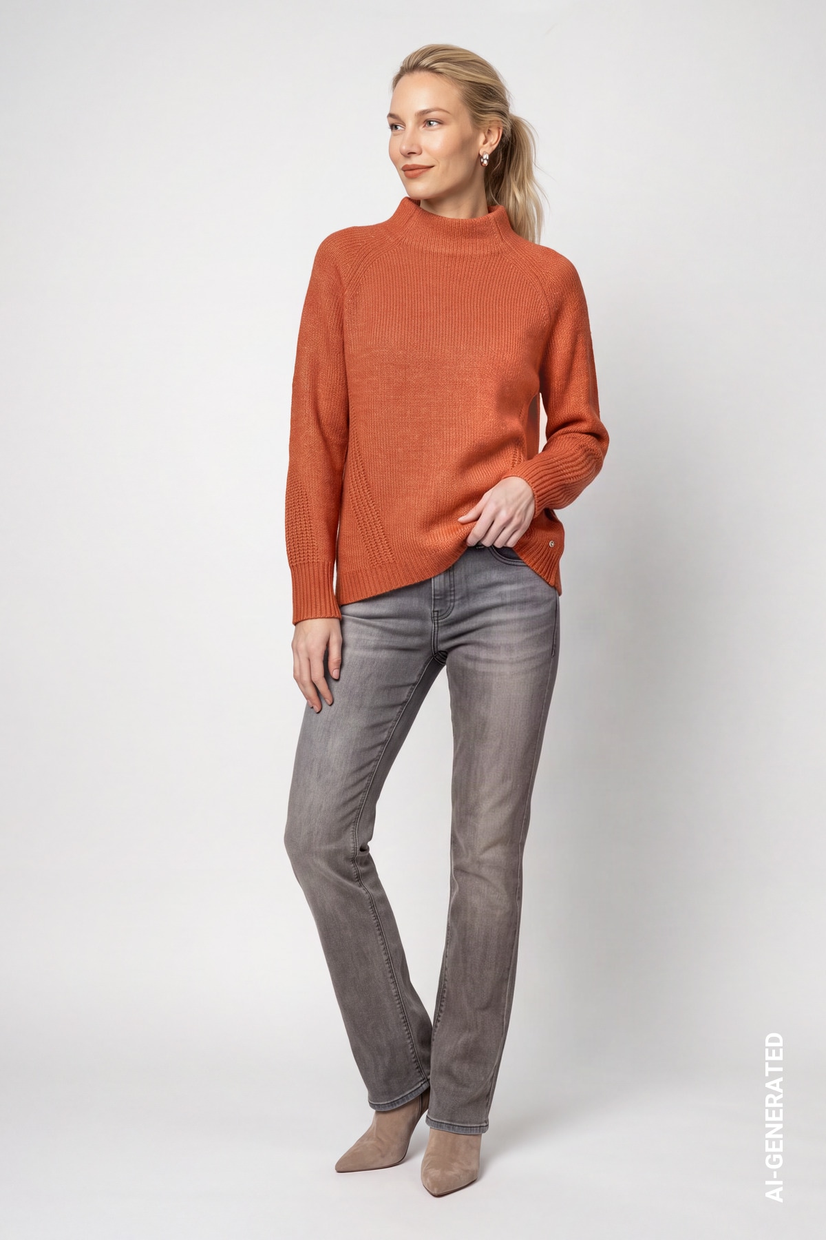 Monari Strickpullover Regular fit mit Stehkragen