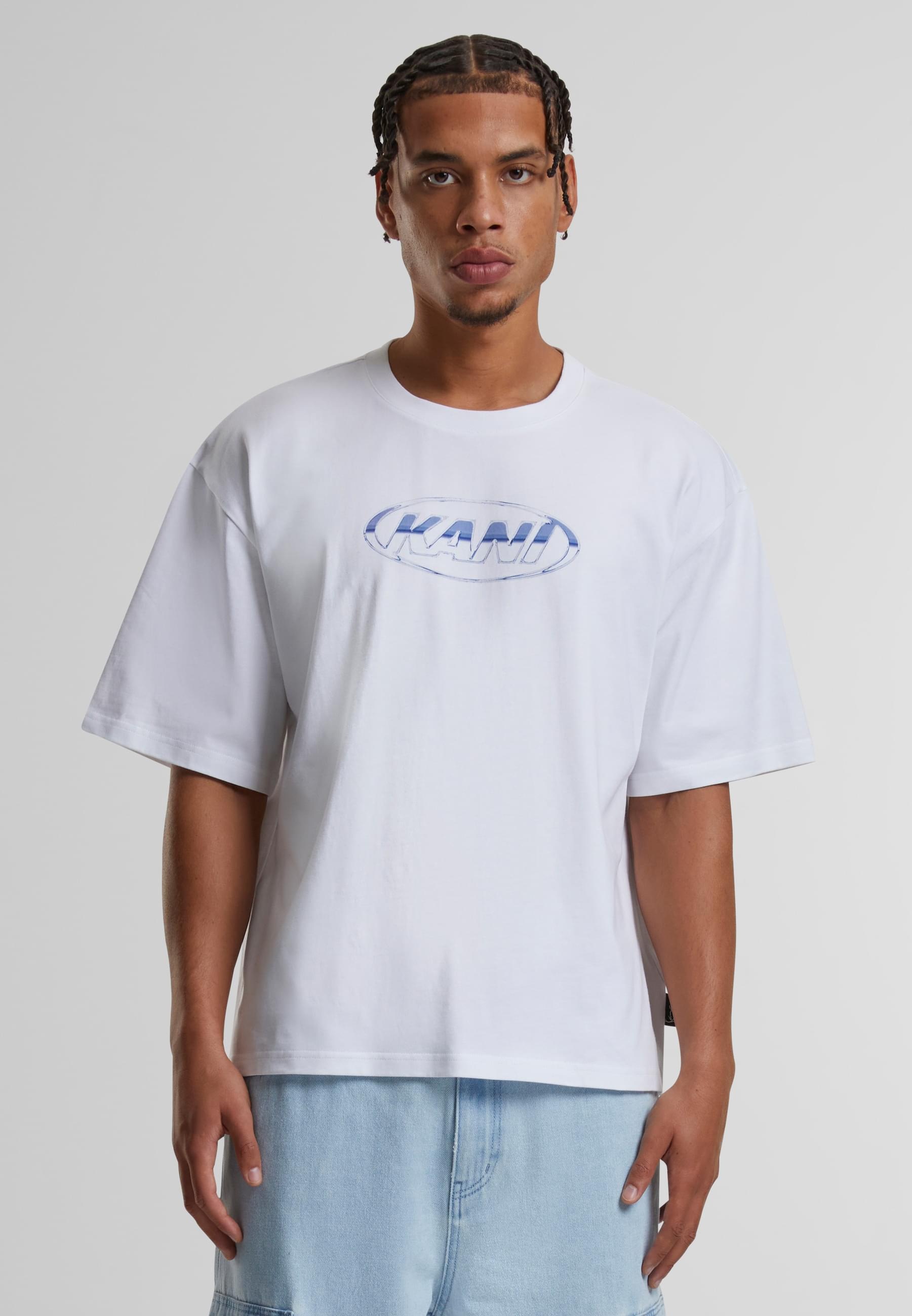 Karl Kani T-Shirt »Karl Kani Woven Signature Chrome LOGo Crop Tee«, (1 tlg.)