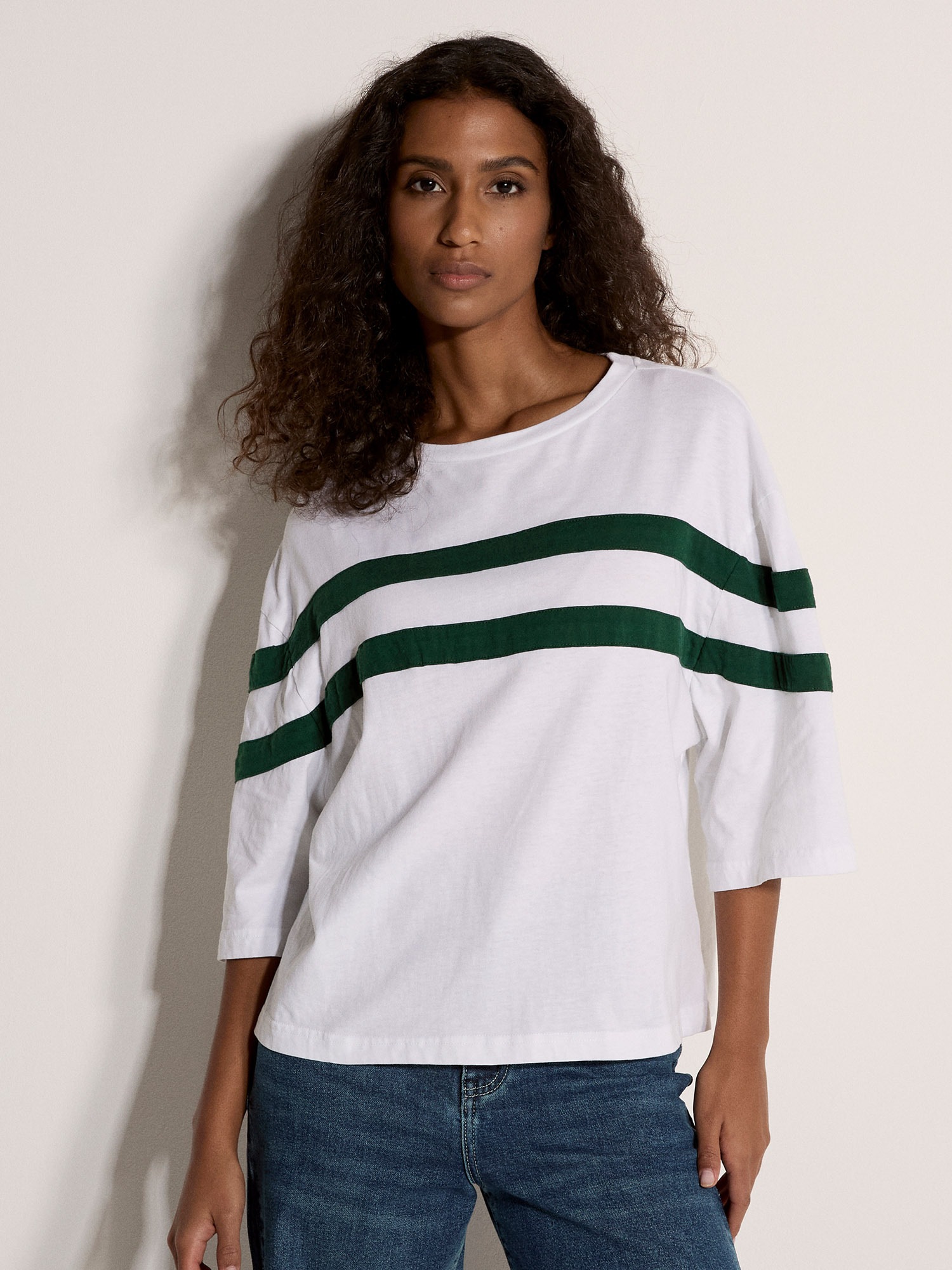 Apricot T-Shirt "Sportliches gestreiftes Boxy-T-Shirt"