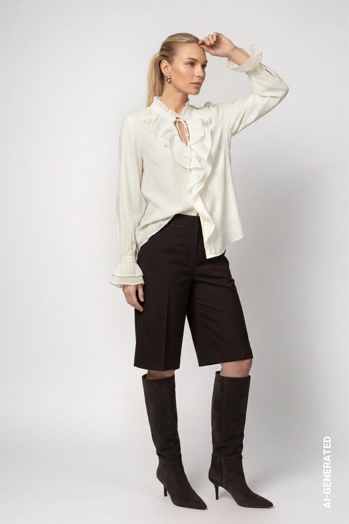 Monari Rüschenbluse »Bluse Rüschen« Regular fit mit Volantdetails