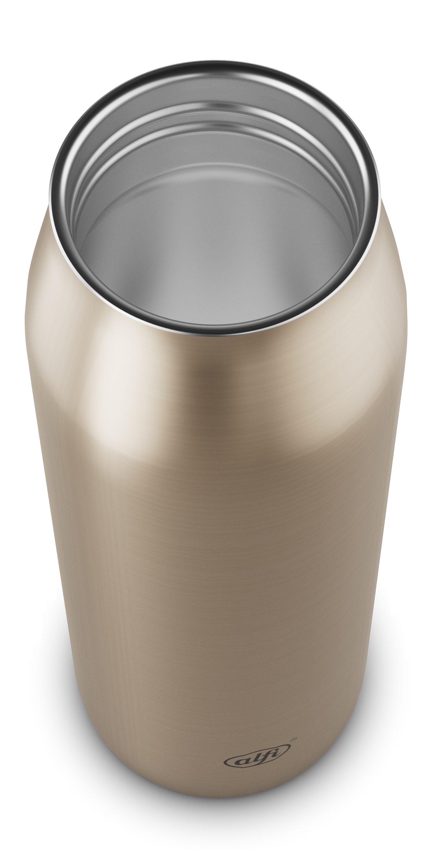 Alfi Isolierflasche »ISO BOTTLE, Edelstahlkörper, spülmaschinenfest«, (1 tlg.), 0,5l, 12h heiß & 24h kalt, Trinköffnung mit konsistentem Trinkfluss