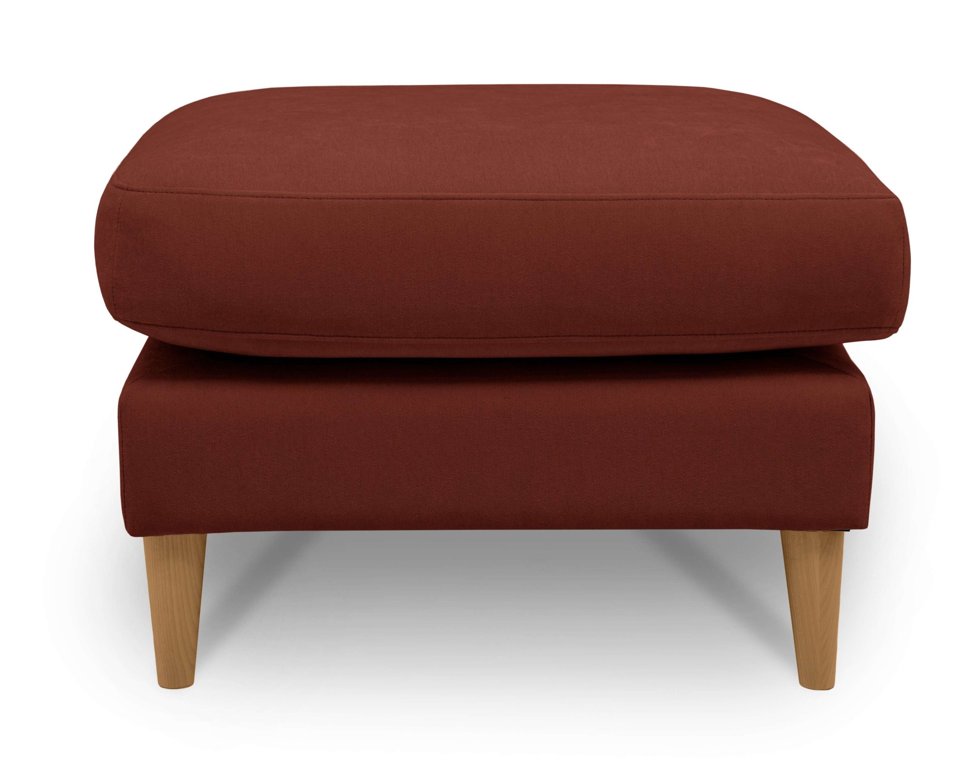 OTTO home Pouf »Finnian« Polsterhocker 70x70 cm, Chenille, Massivholzfüße