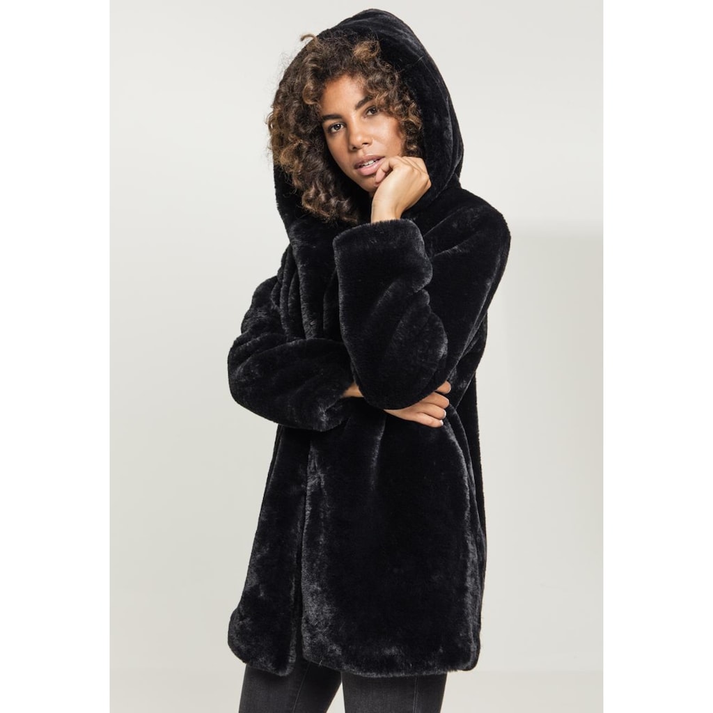 URBAN CLASSICS Parka »Urban Classics Damen Ladies Hooded Teddy Coat«, (1 St.), ohne Kapuze