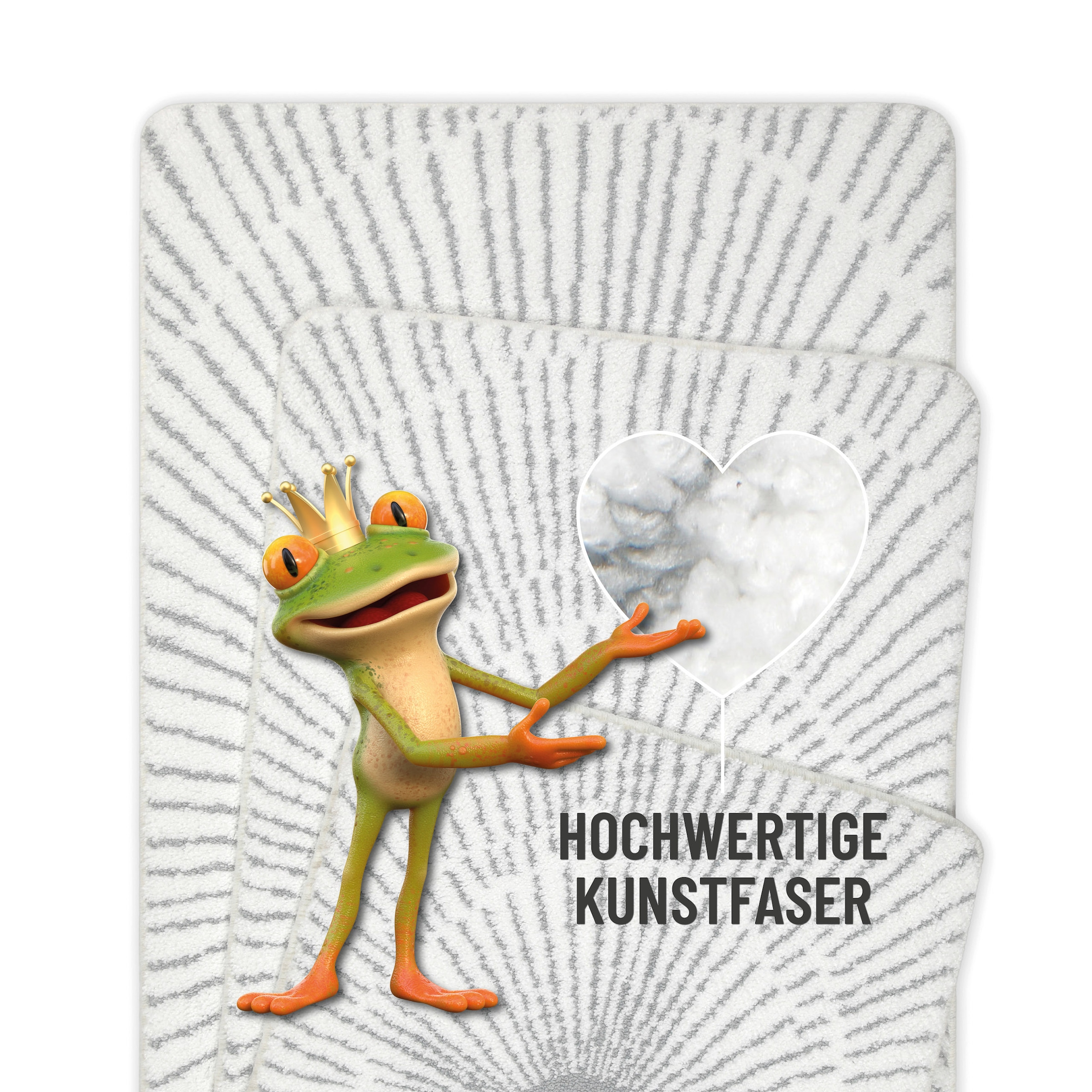 Wecon home Basics Badematte »Jasbeer«, waschbar, rutschfest, strapazierfähig, pflegeleicht mit Linien Design