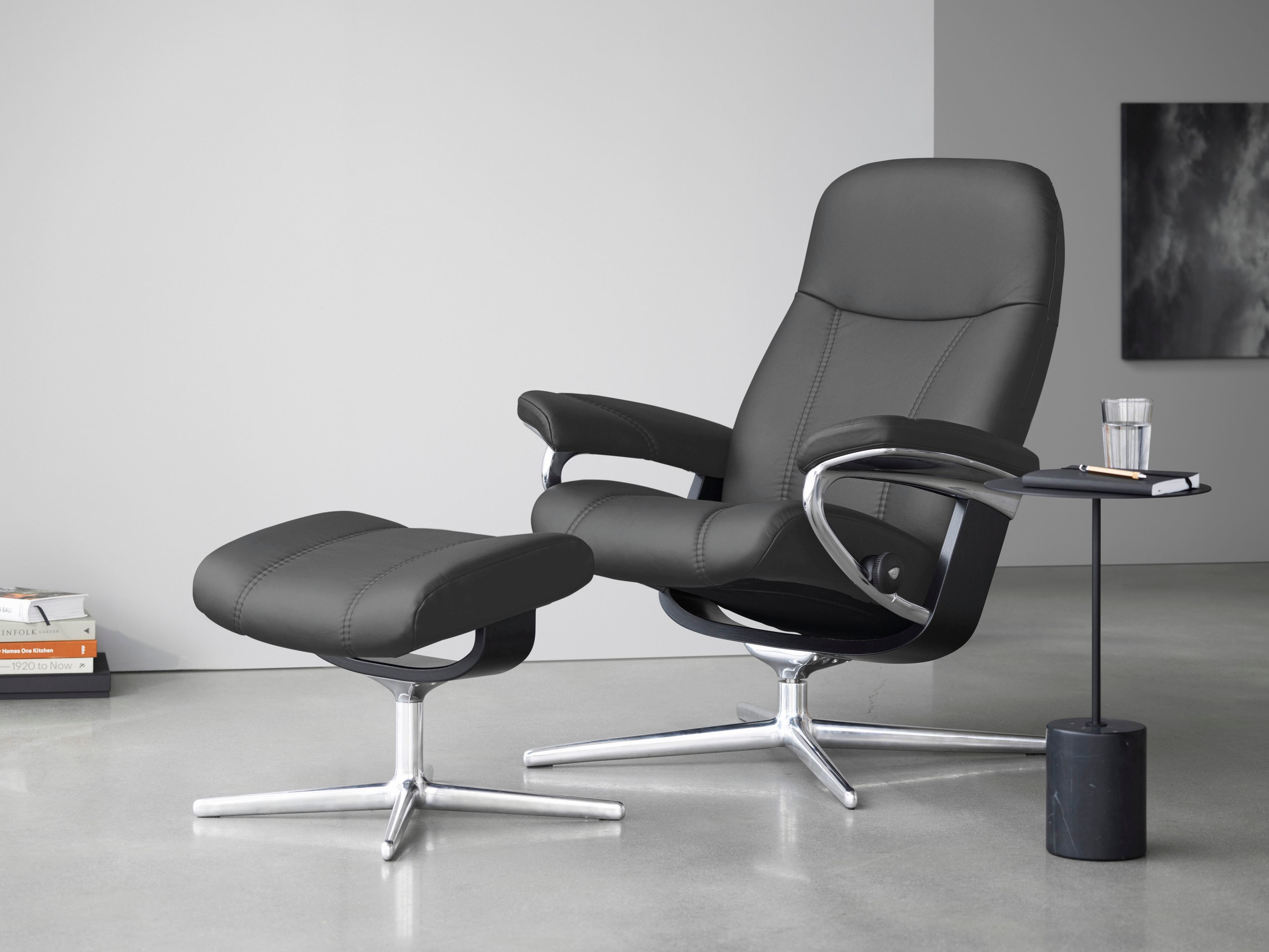 Stressless Relaxsessel "Consul" mit Cross Base, Größe S, M & L, Holzakzent günstig online kaufen