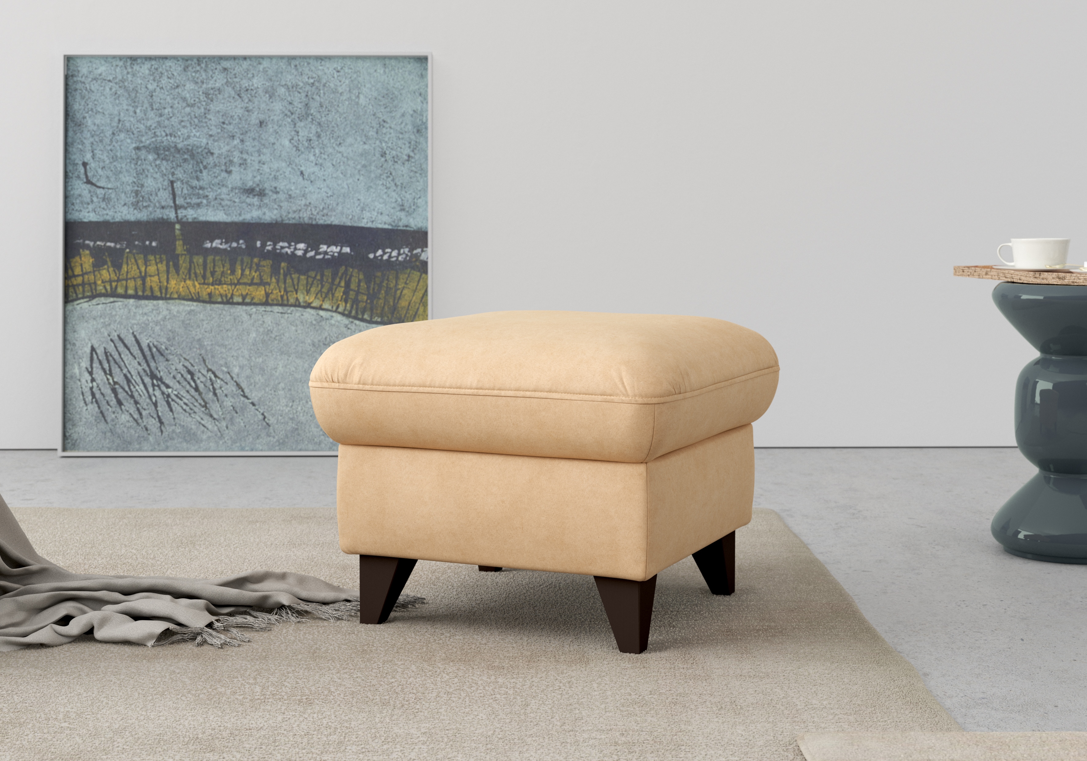 sit&more Stauraumhocker "Mellum" mit Stauraum und wengefarbenen Holzfüßen