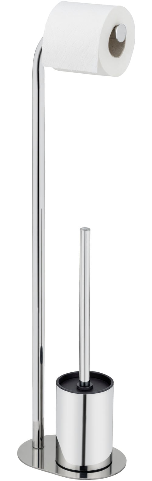 WENKO WC-Garnitur "Levante" aus Edelstahl freistehender Toilettenpapierhalt günstig online kaufen