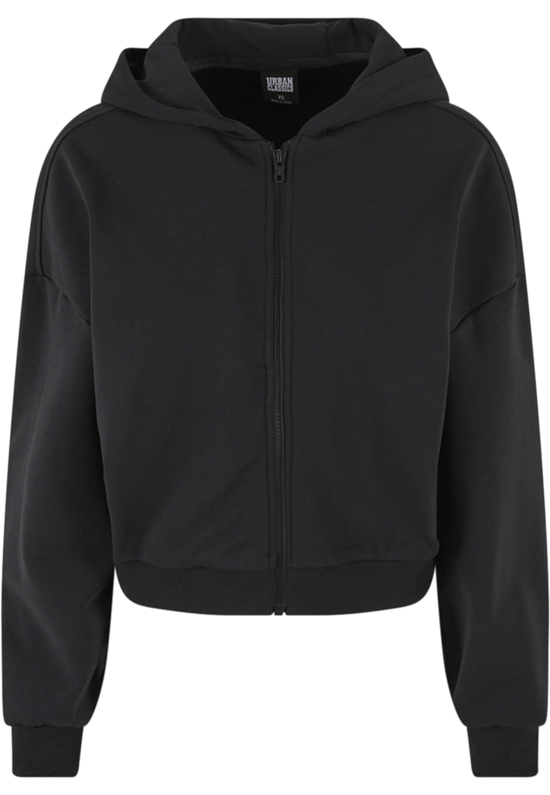 URBAN CLASSICS Strickjacke "Urban Classics Damen Ladies Cozy Short Zip Hoody" 1