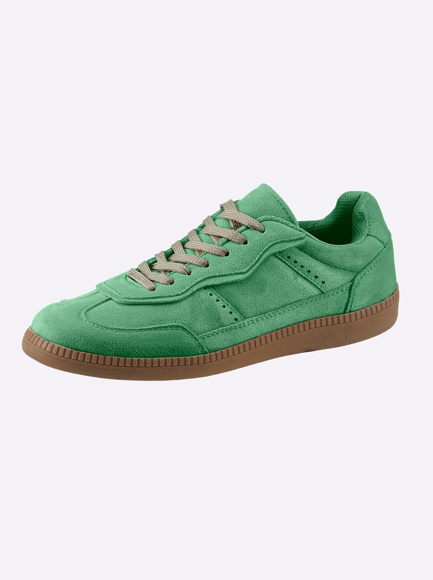 Sneaker HEINE, Damen, Gr. 39, grün, Synthetik, Schuhe Sneaker