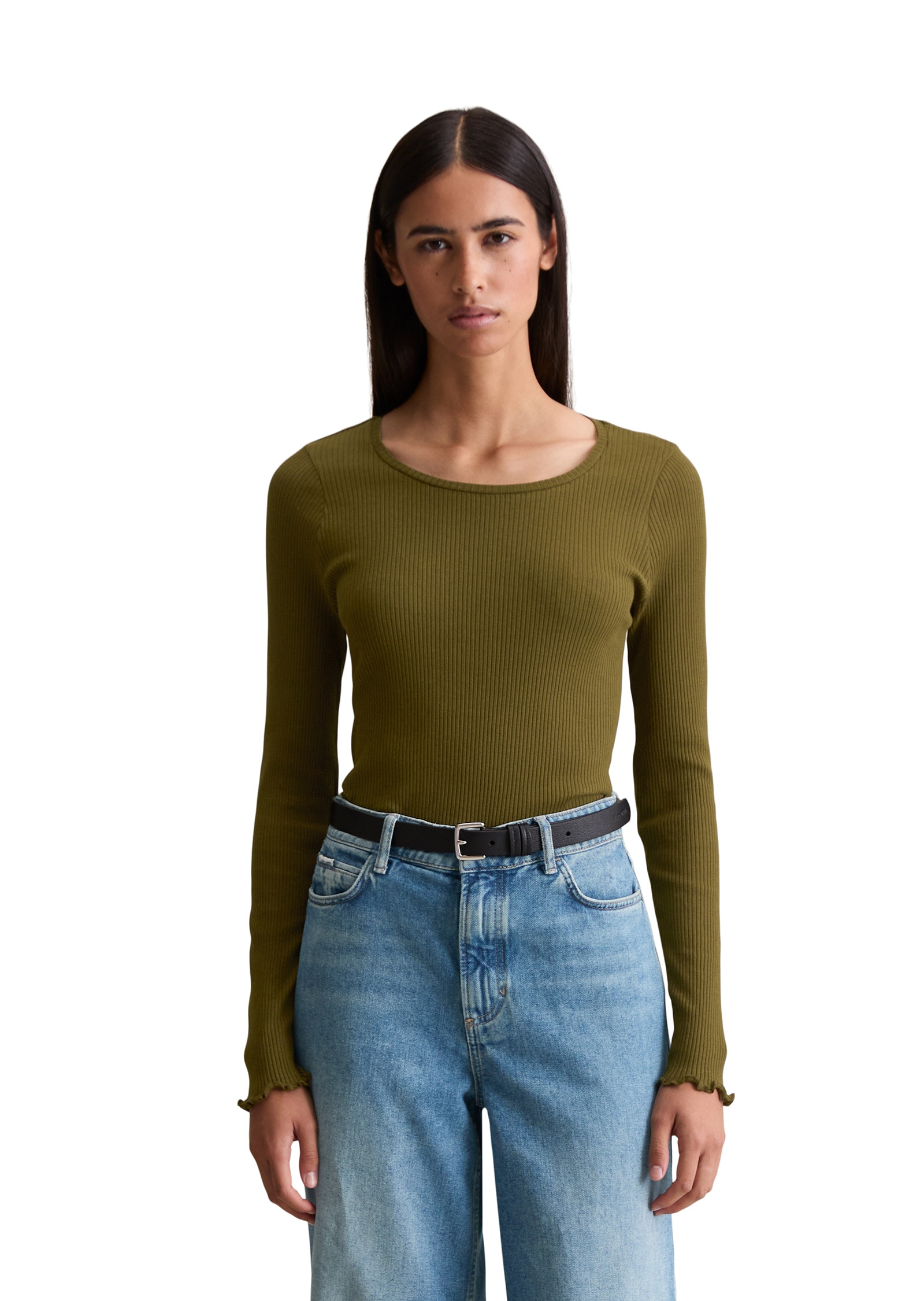 Marc OPolo DENIM Langarmshirt "aus Organic-Cotton-Stretch" günstig online kaufen