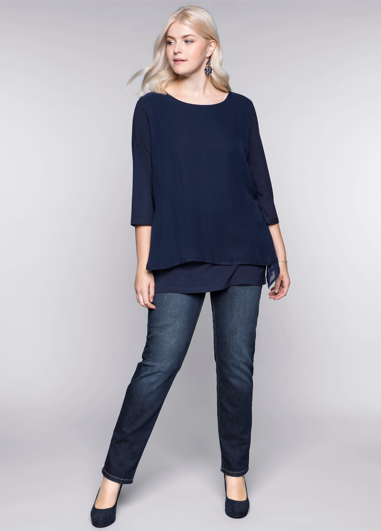 Sheego Blusenshirt "Blusenshirt", (1 tlg.) günstig online kaufen