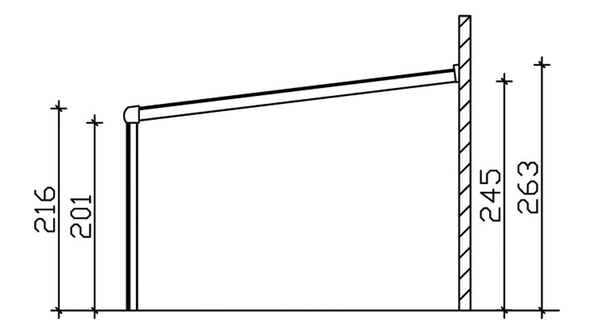 Skanholz Terrassendach »Garda«, BxT: 648x357