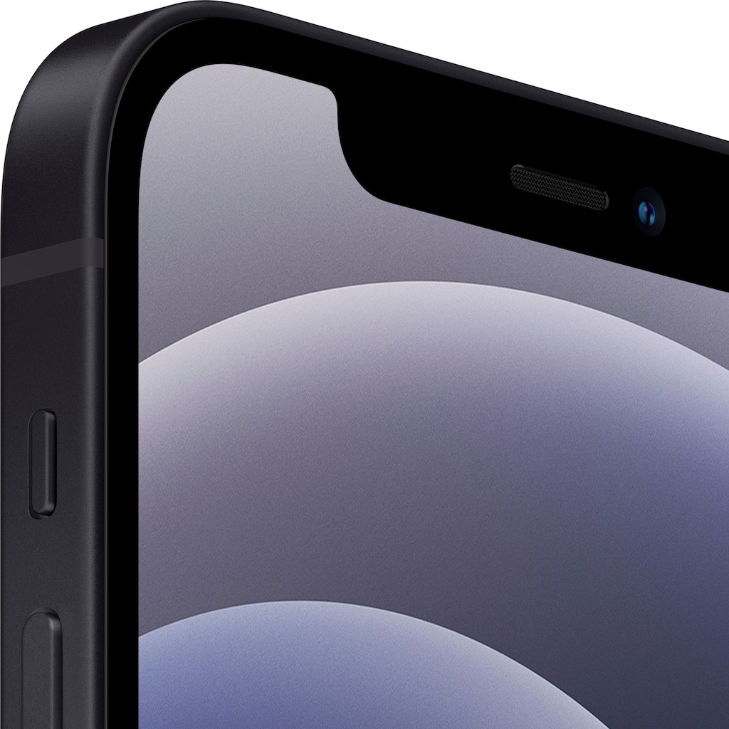 Apple Smartphone »iPhone 12 128GB«, schwarz, 15,5 cm/6,1 Zoll, 128 GB Speicherplatz, 12 MP Kamera, ohne Strom Adapter und Kopfhörer, kompatibel mit AirPods, Earpods