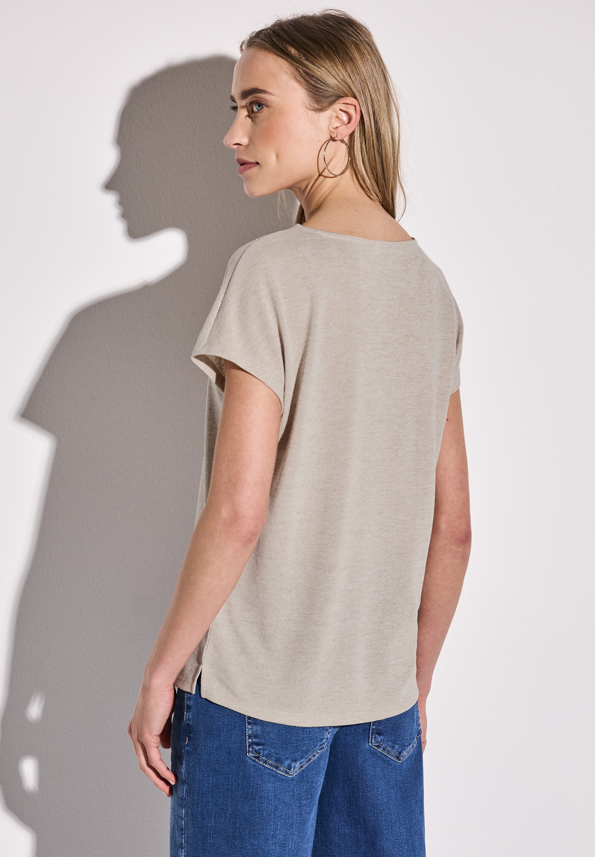 STREET ONE T-Shirt, mit Seitlichen Einschlitzen am Saum