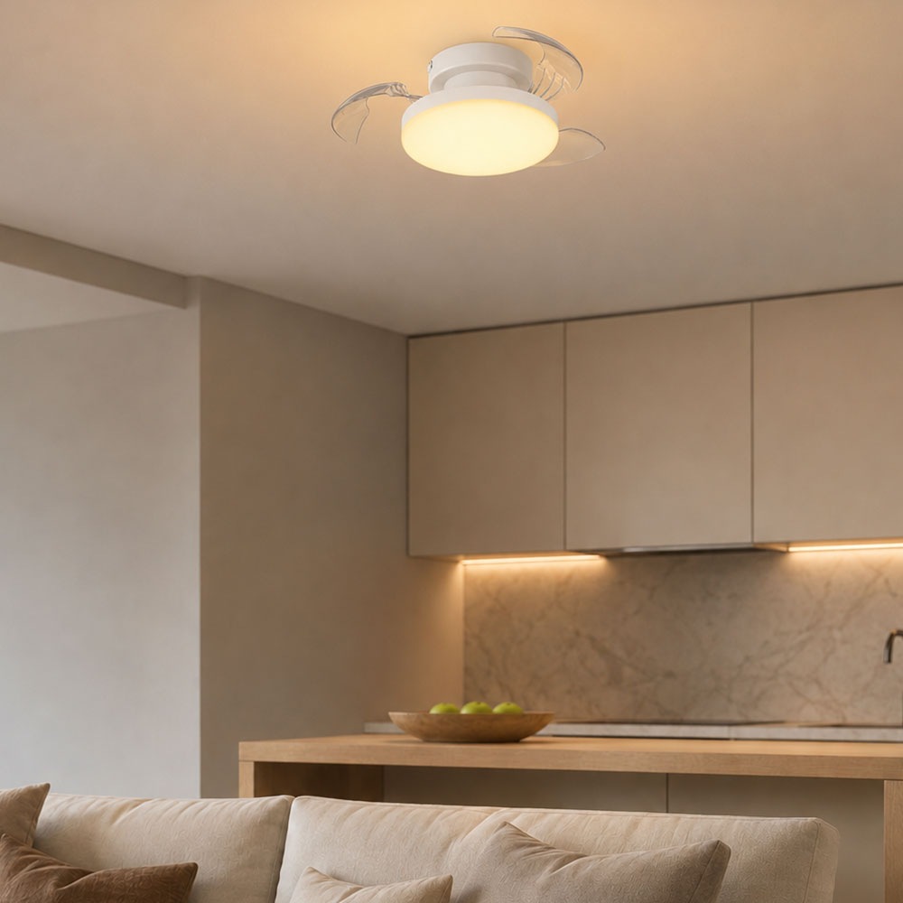EGLO LED Deckenleuchte »HOVLEY« LED-Modul 1 Stk. Kaltweiß | Neutralweiß | Warmweiß LED Ventilator mit Beleuchtung - in weiß - Ø41cm - 3 Geschwindigkeiten