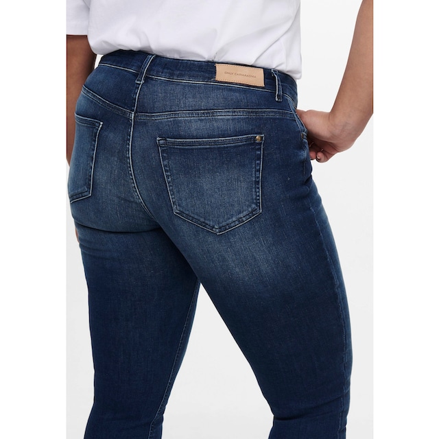 ONLY CARMAKOMA Skinny-fit-Jeans »CARWILLY REG SKINNY ANK JEANS«, mit  Fransensaum kaufen | BAUR