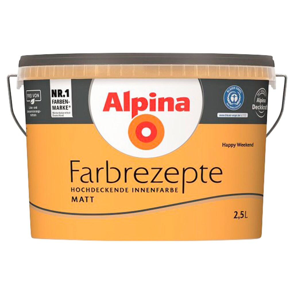 Alpina Wand- und Deckenfarbe »Farbrezepte Happy Weekend«