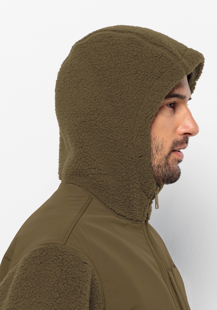 Jack Wolfskin Fleecejacke »FELSLICHT HOODED JKT M«, mit Kapuze