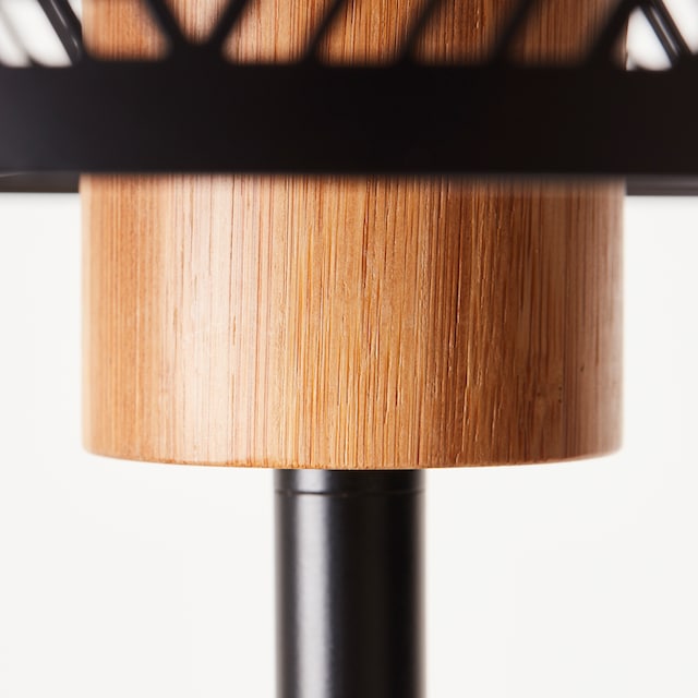 Brilliant Stehlampe »Santy«, 1 flammig-flammig, 161 x 29 cm, E27, Metall/ Bambus, schwarz/natur | BAUR