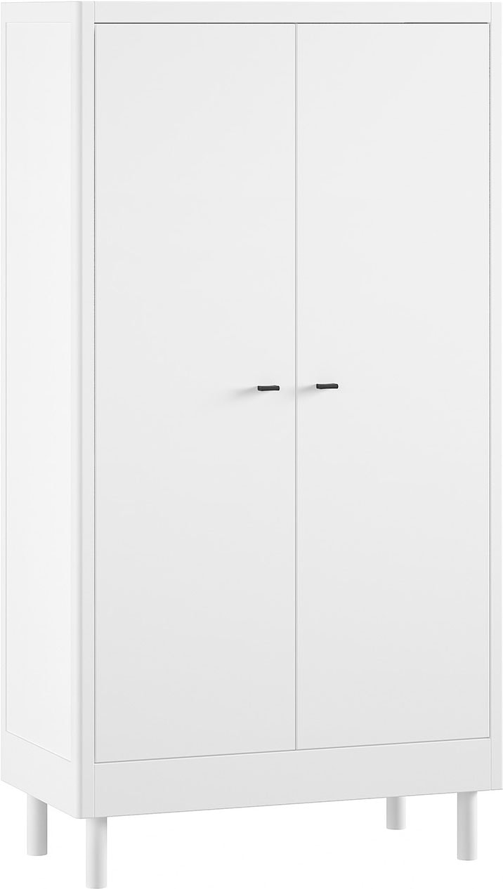 Vipack Kleiderschrank "mit viel Stauraum, Facheinteilung, hochwertig und stabil gebaut" B/H/T ca. 100x190x55cm, Türen mit Soft-Close, Buche massiv weiß lackiert