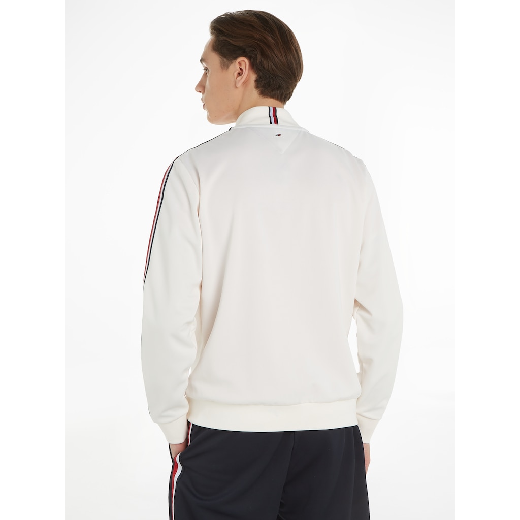 Tommy Hilfiger Sport Sweatjacke »TRIM TAPE BASEBALL COLLAR«