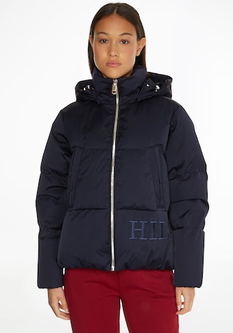 TOMMY HILFIGER Steppjacke »SATEEN DOWN HOODED JACKET«...