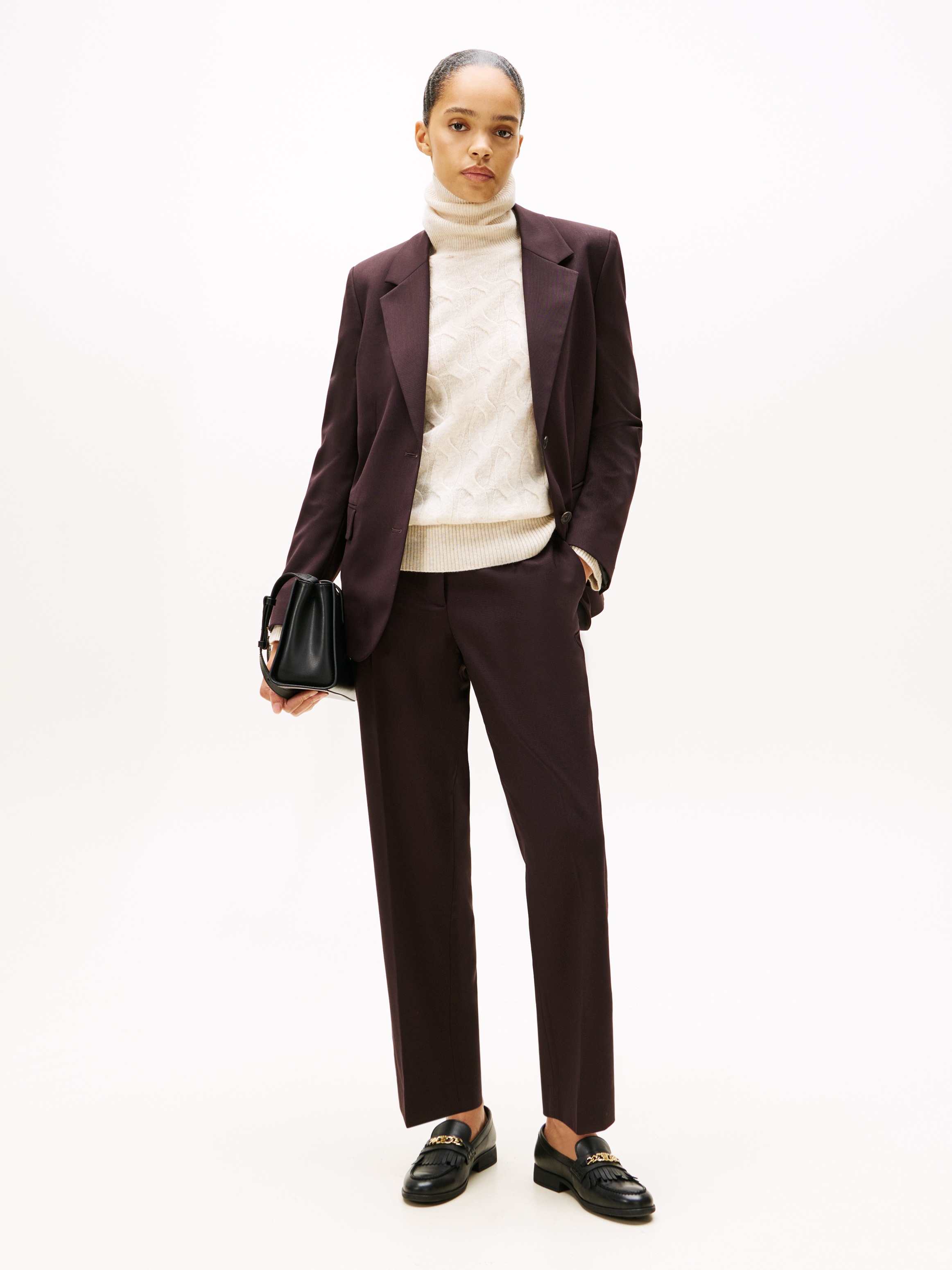 Tommy Hilfiger Anzughose »TIMELESS WOOL SLIM STRT PANT«, mit Wolle