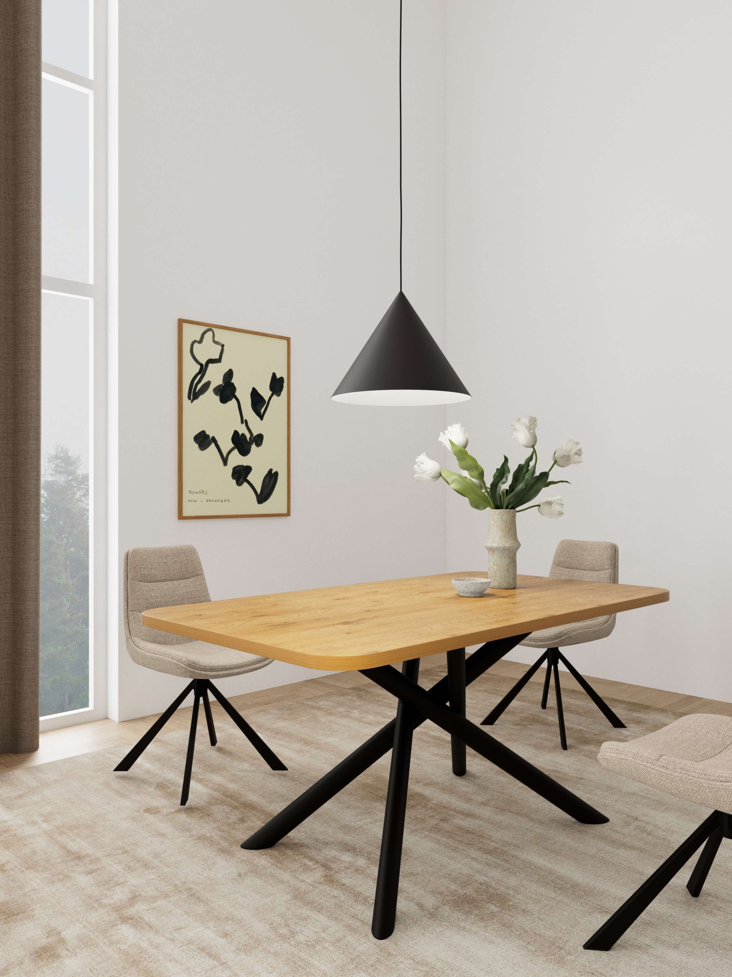 ACTONA GROUP Esstisch »Levanto, Speisetisch, Tisch« Tisch, Wildeiche, 160x90x75cm
