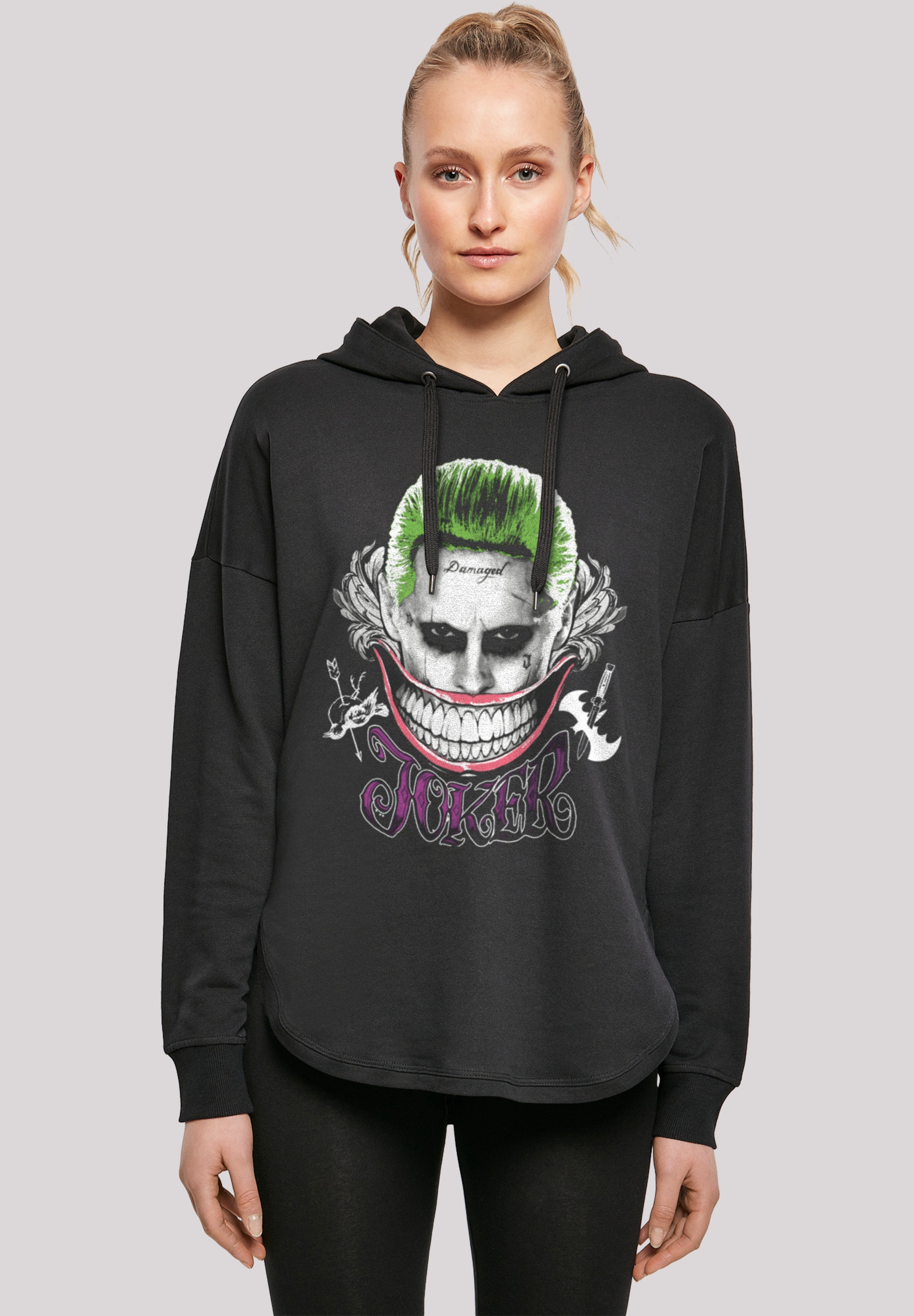 F4NT4STIC Kapuzenpullover »Suicide Squad Joker Coloured Smile«, Print