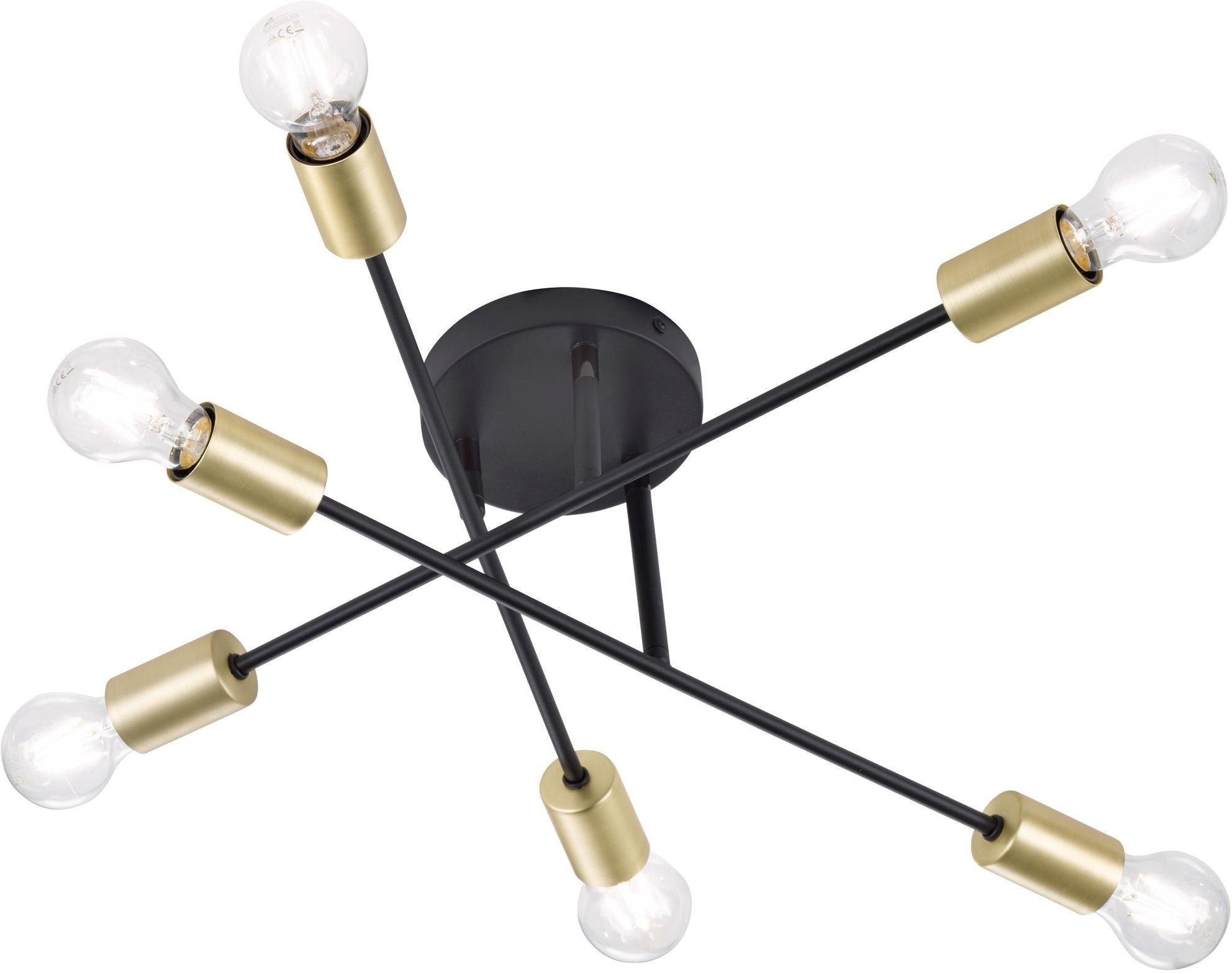 TRIO Leuchten Deckenleuchte CROSS, E27, Deckenlampe