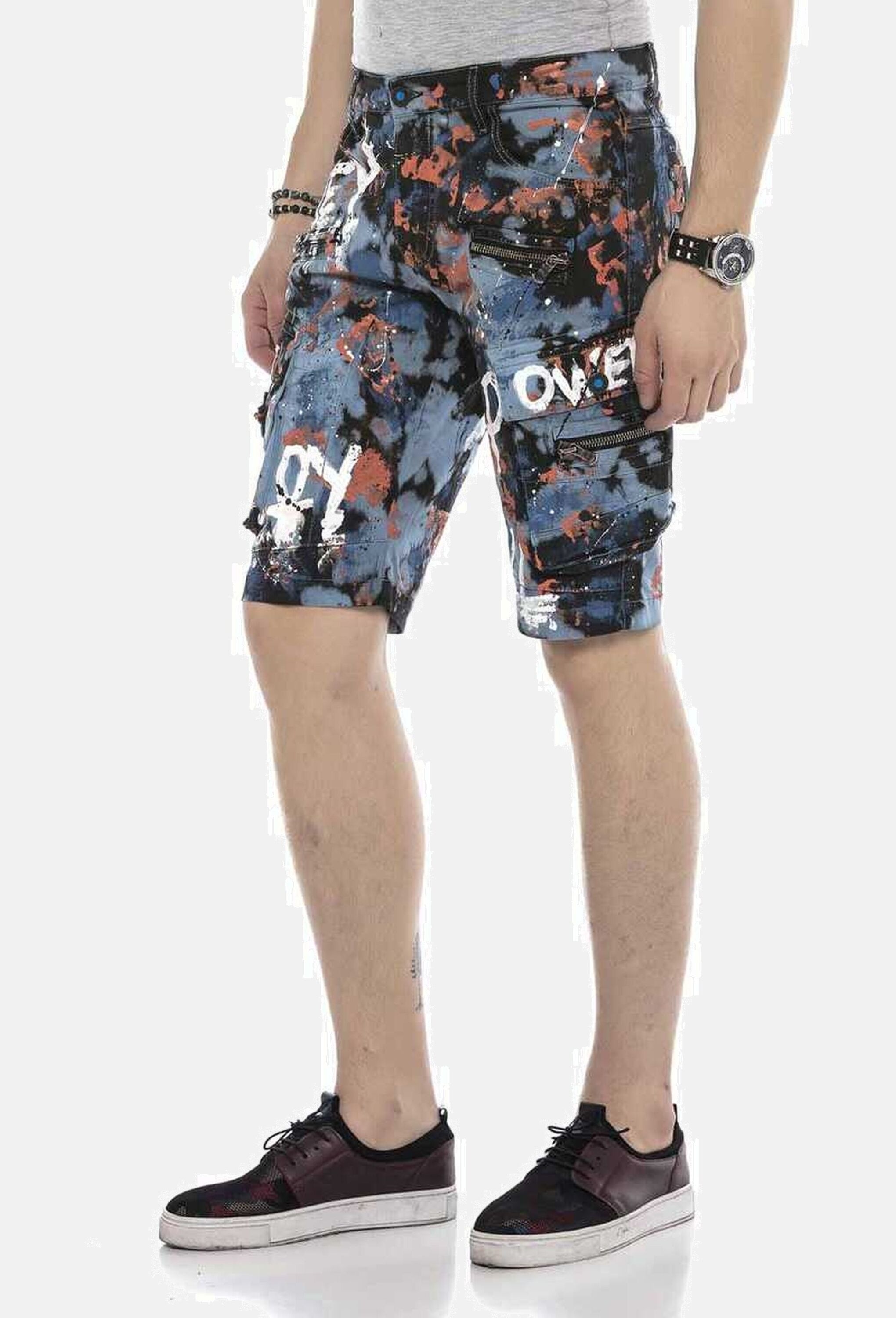 Cipo & Baxx Jeansbermudas »Cipo & Baxx Bermuda & Short« mit angesagtem Denim-Coating, CK204
