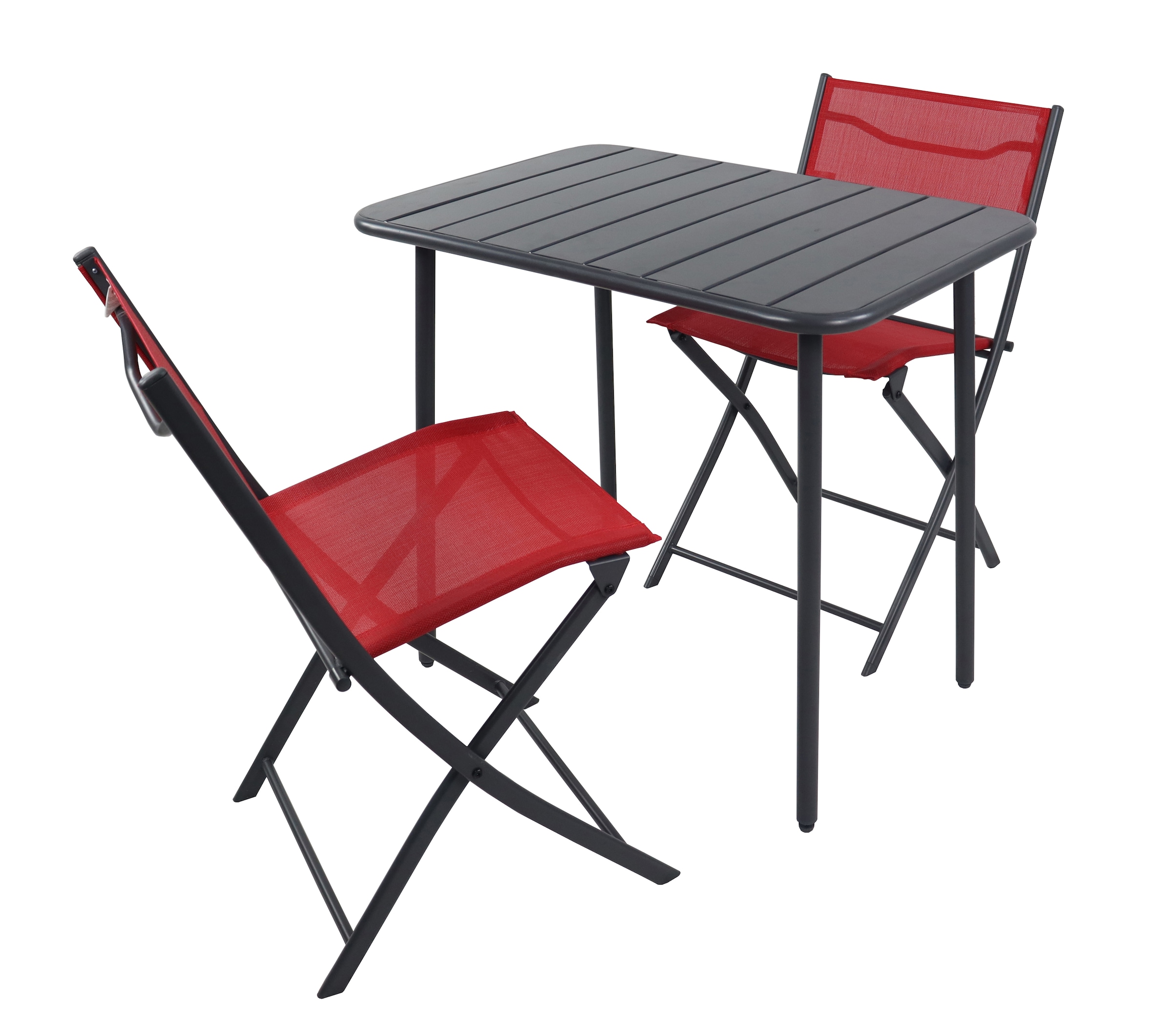 VCM Garten-Essgruppe »VCM 3-tlg Gartenmöbel Set | Sitzgruppe Essgruppe | 1xTisch, 2x Stühle | Tisch Maße ca. H. 72 x B. 80 x T. 55 cm | Klappbar | Garten Set - Sumila«, (3 tlg., Sumila)