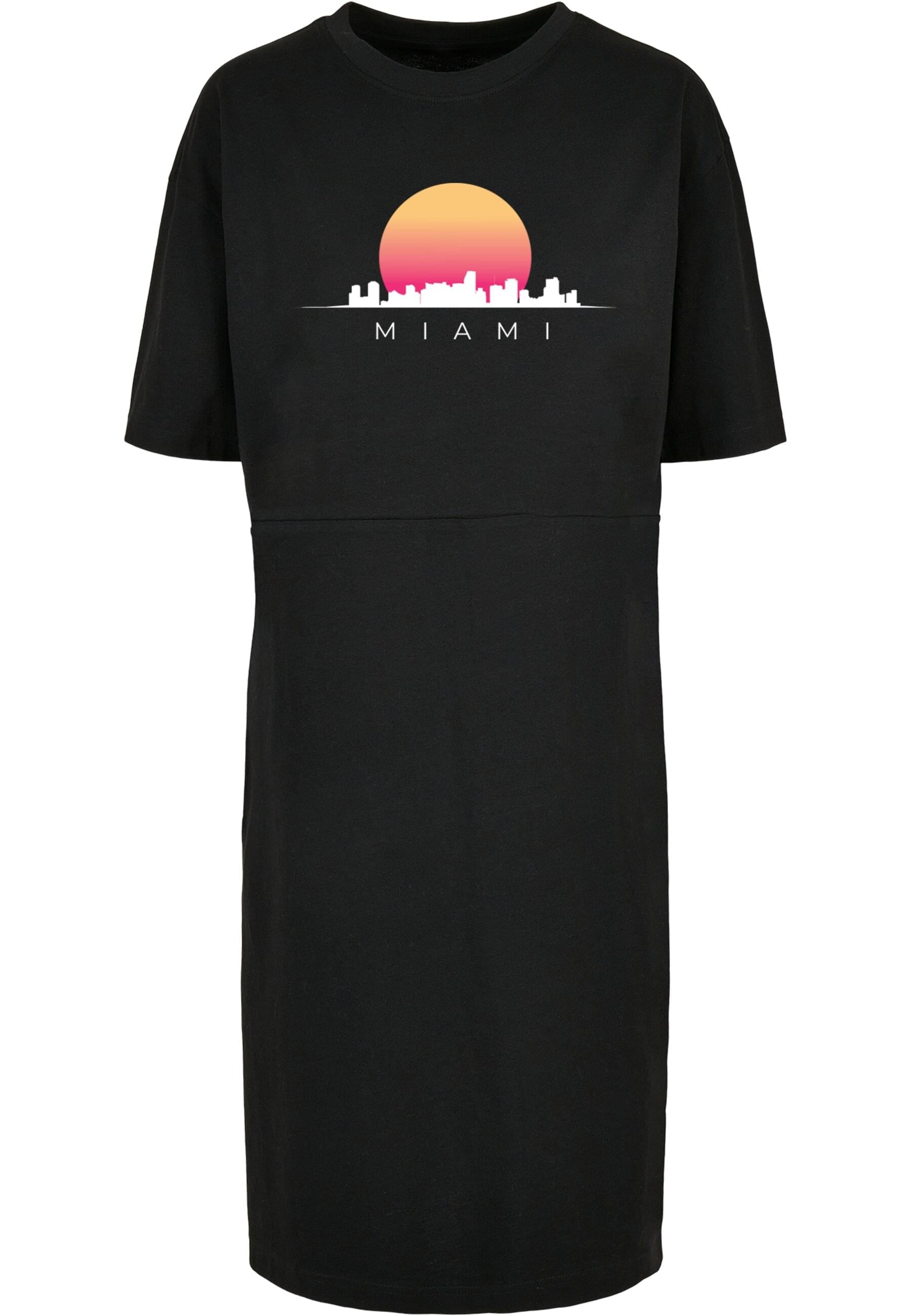 Shirtkleid »Merchcode Damen Ladies Miami X Organic Oversized Slit Tee Dress«, (1 tlg.)