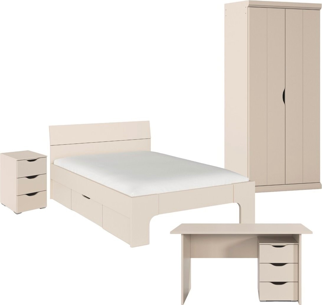 OTTO home "Schlafzimmermöbel Möbel Kinderzimmer Komplettzimmer (4-tlg.) MARLENE" Set, 3 verschiedene Ausstattungen BASIC/CLASSIC/PREMIUM (inkl. SOFT-CLOSE), 4 Stk. tlg. erhältlich in verschiedenen Bett- und Schrank-Breiten MADE IN GERMANY
