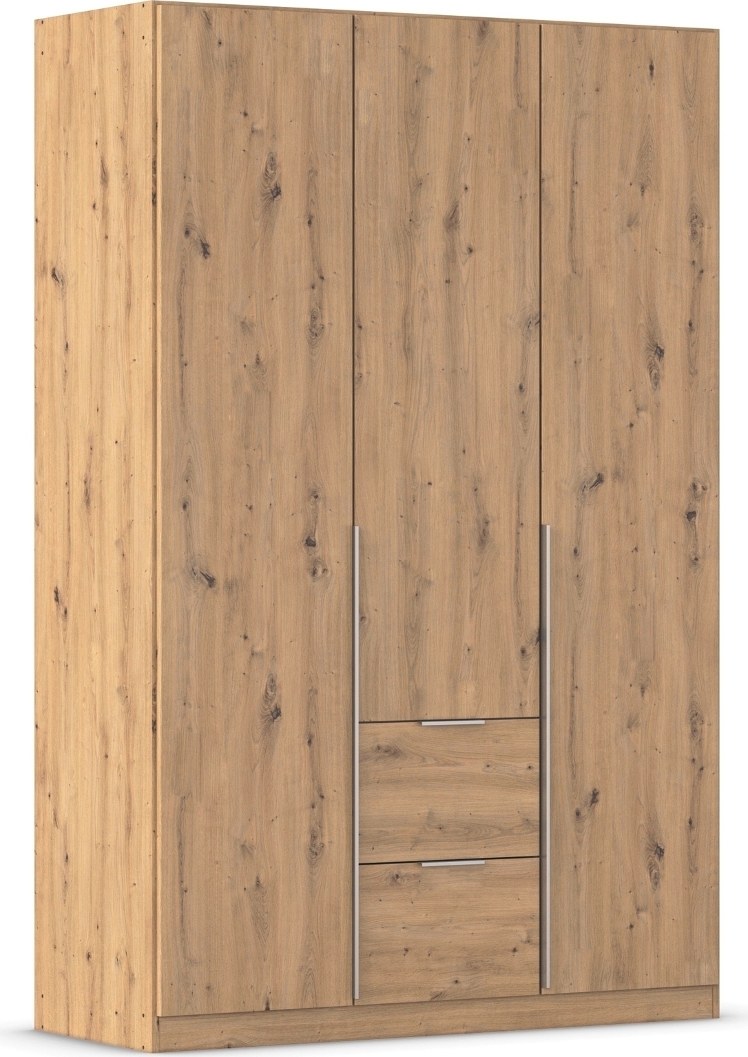 OTTO home Drehtürenschrank "Kleiderschrank Schrank Garderobe AGORDO mit Dekor- oder Hochglanzfront" in zwei Griff-Farben, Breite 136 cm, mit Außenschubkästen, Serie in 7 Breiten und 2 Höhen MADE IN GERMANY
